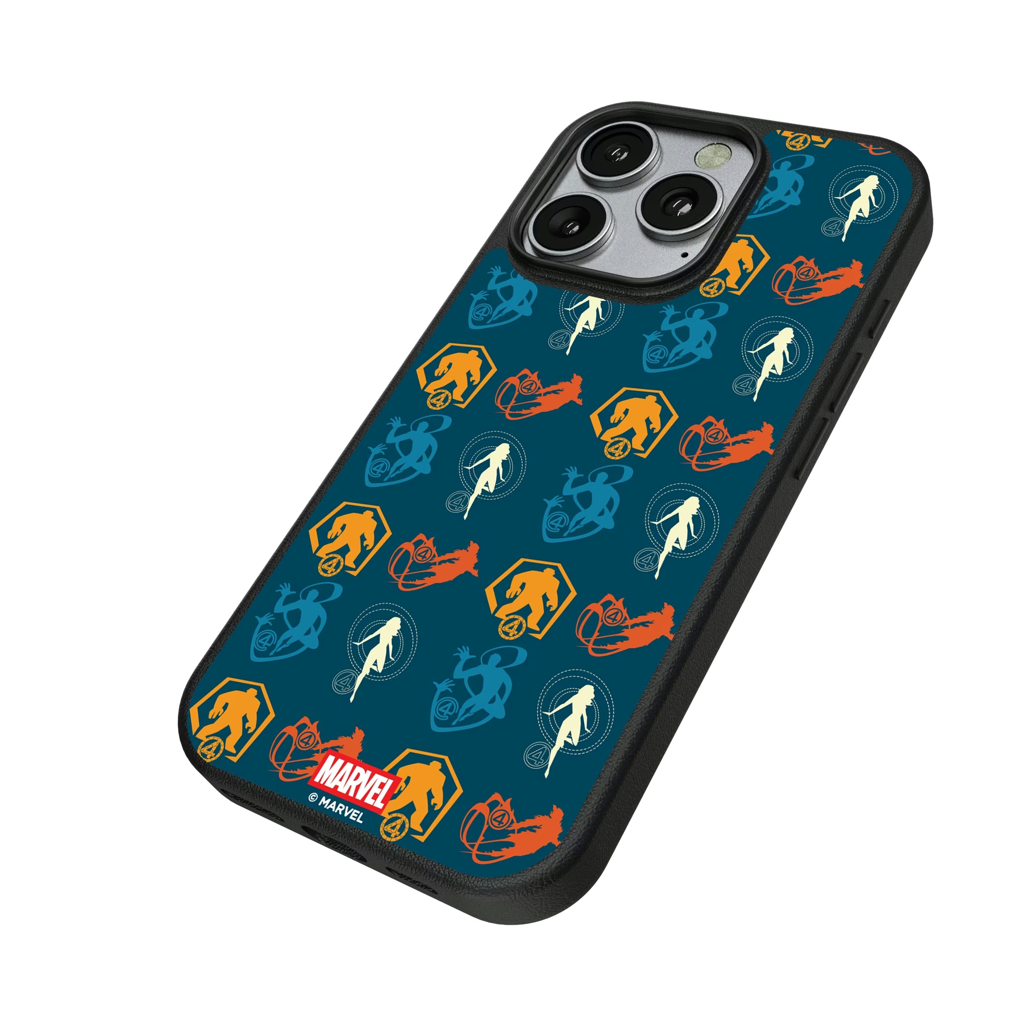 Marvel Fantastic Four Pattern 2 iPhone MagSafe Compatible Phone Case for Apple iPhone - Isometric View