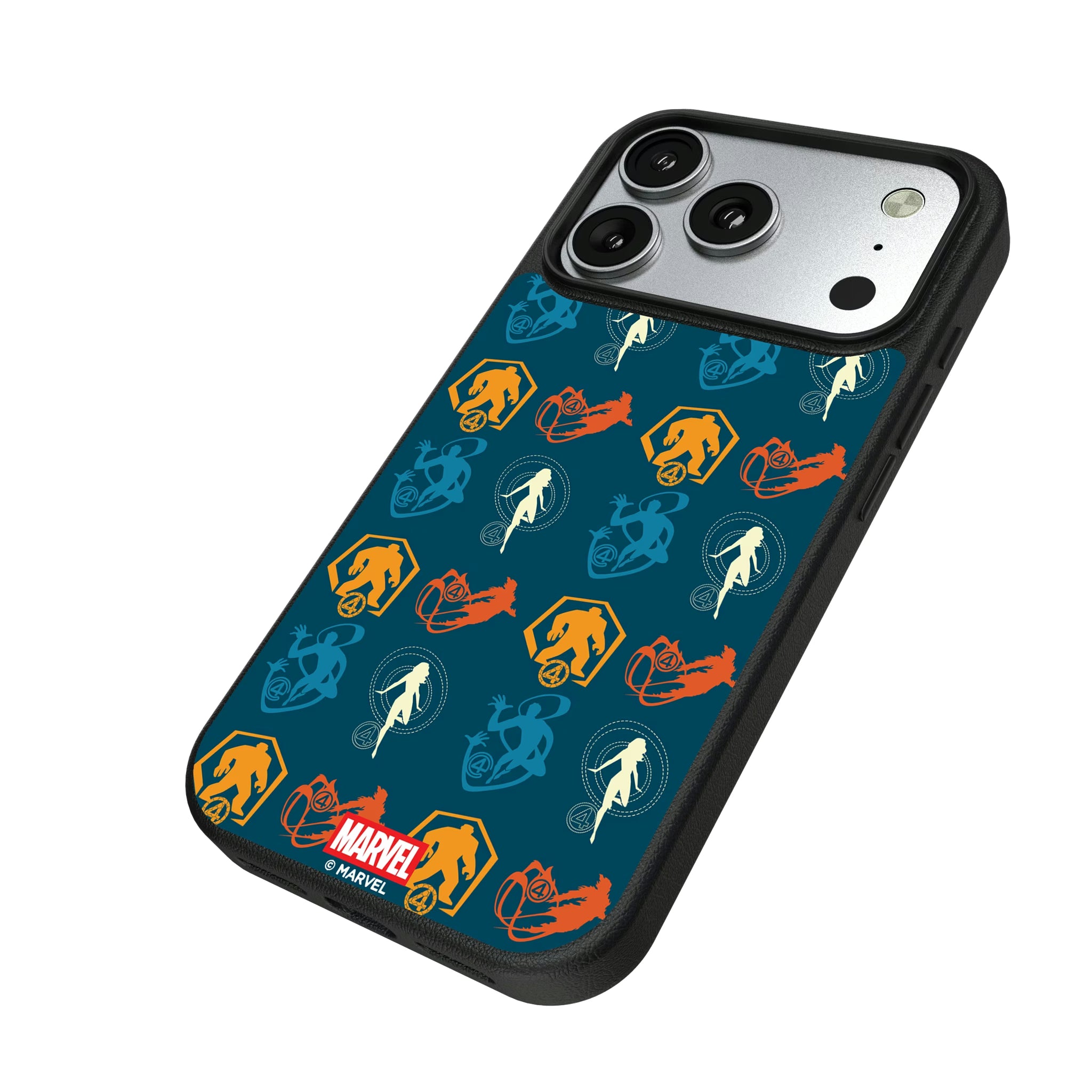 Marvel Fantastic Four Pattern 2 iPhone MagSafe Compatible Phone Case for Apple iPhone - Isometric View#Device_iPhone 17 Pro