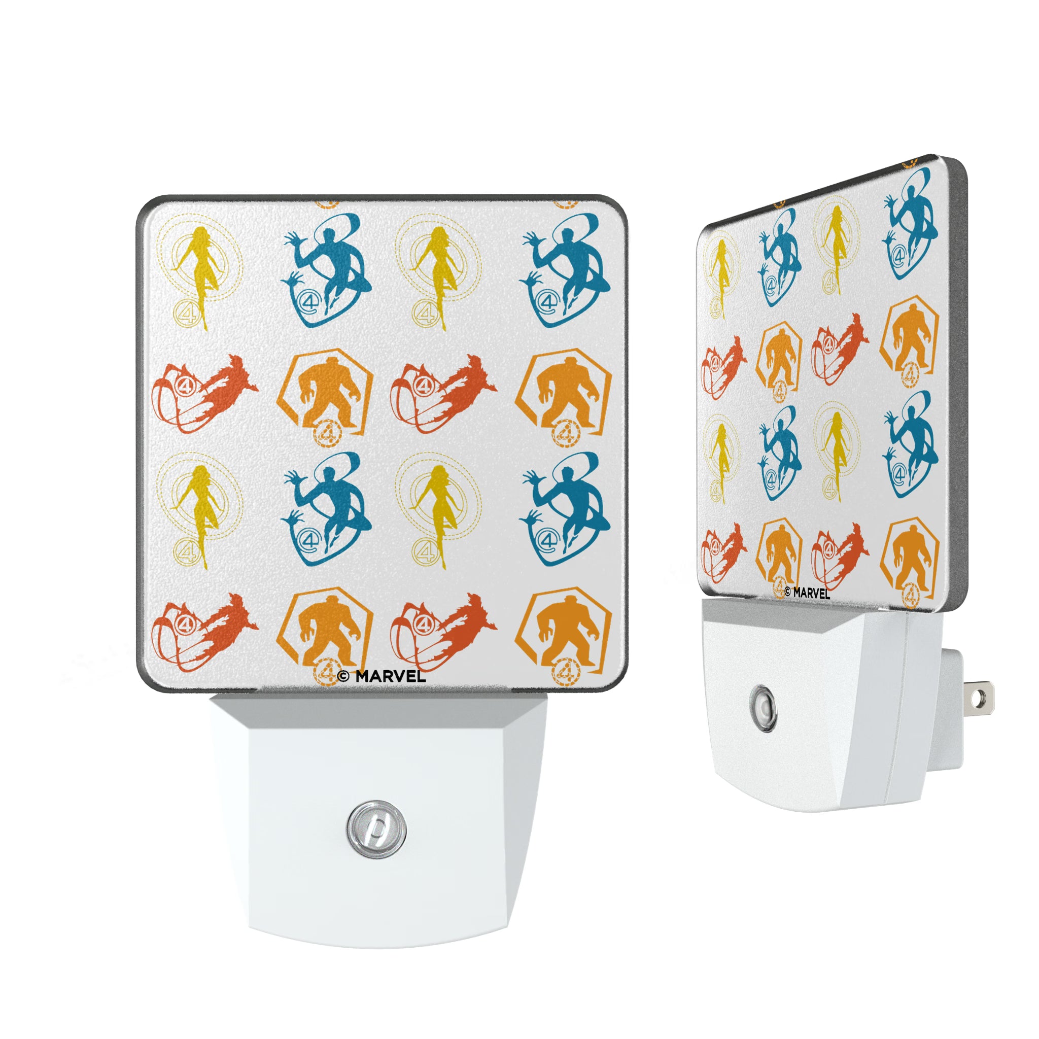 Marvel Fantastic Four Pattern 2 Night Light 2-Pack