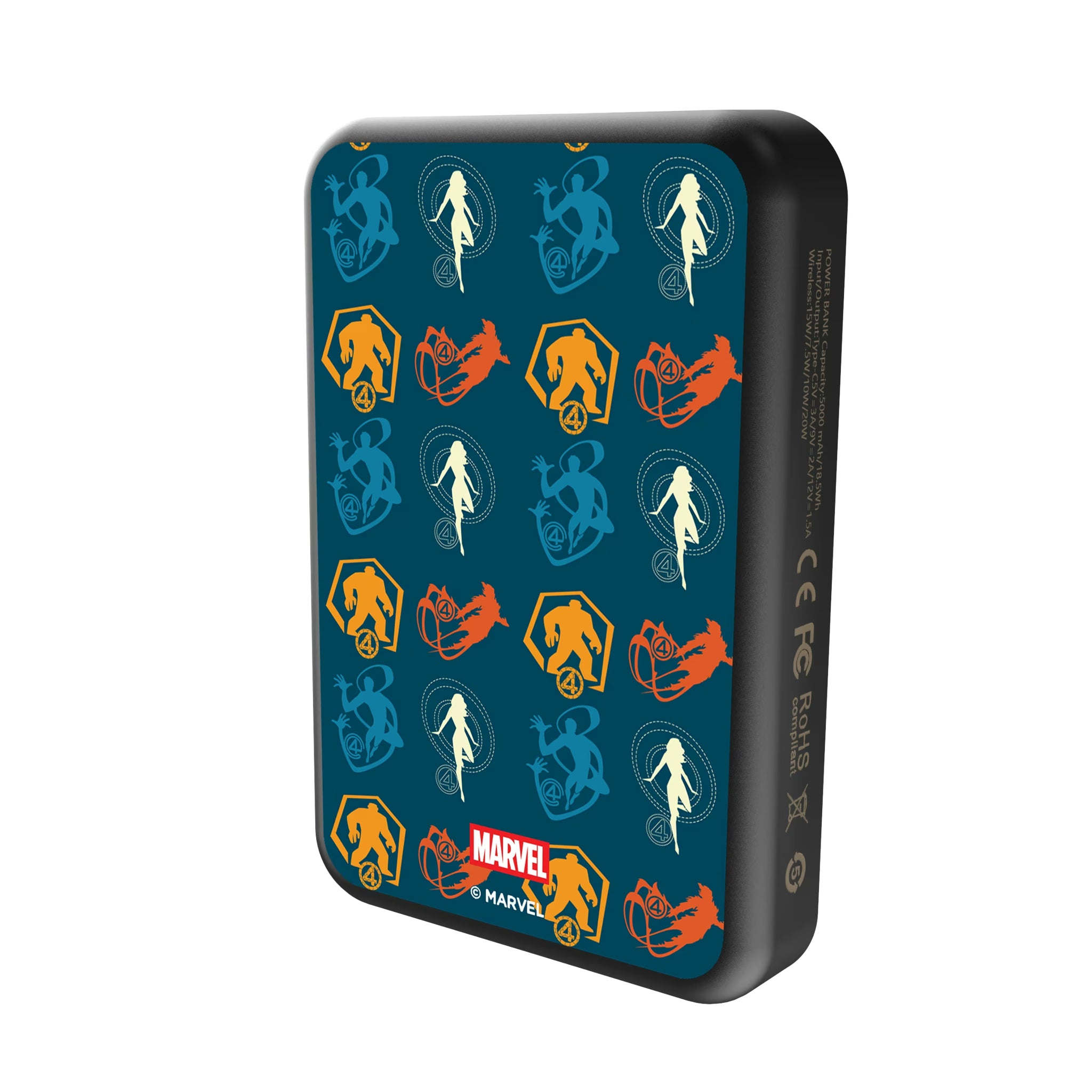 Marvel Fantastic Four Pattern 2 Wireless Mag Power Bank