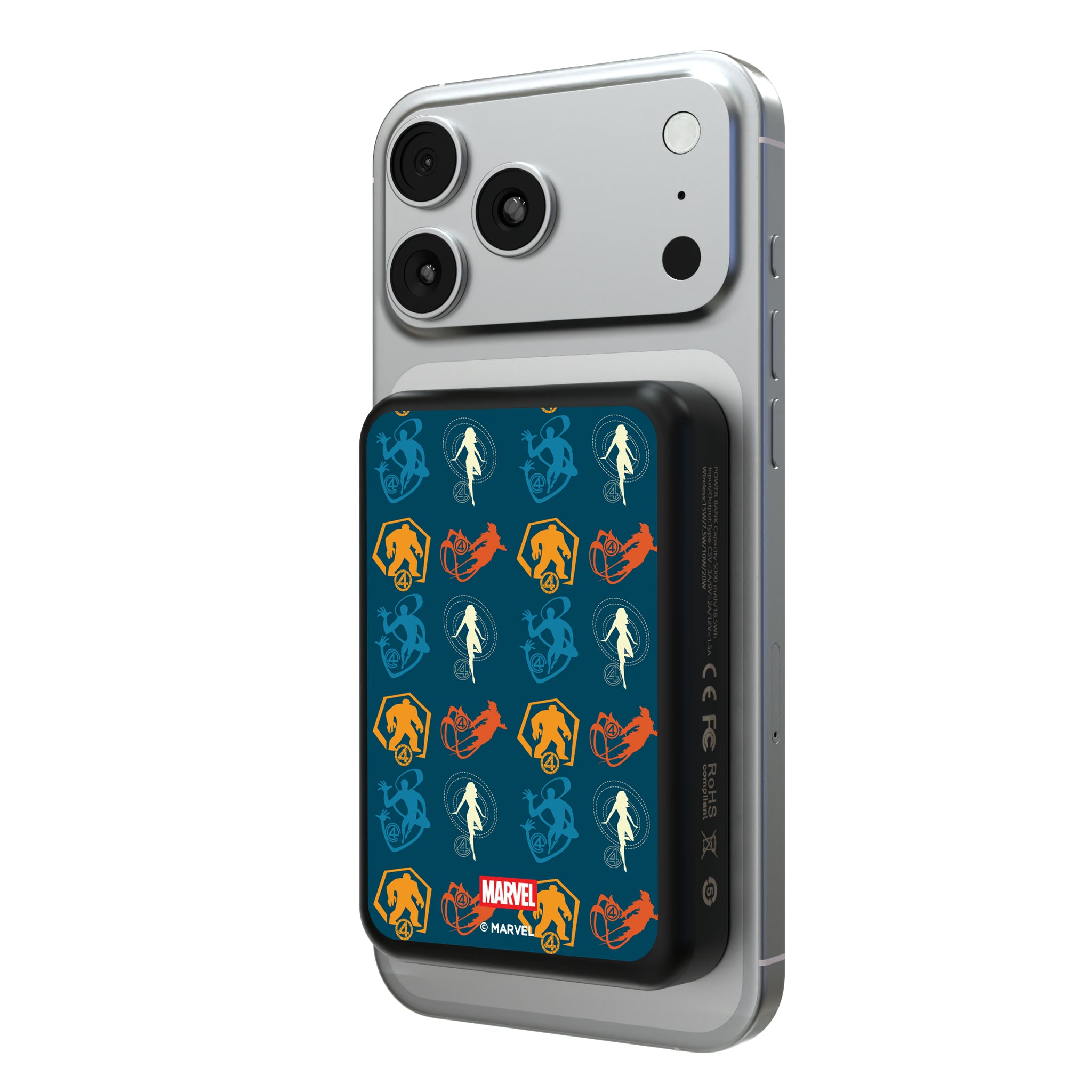 Marvel Fantastic Four Pattern 2 Wireless Mag Power Bank