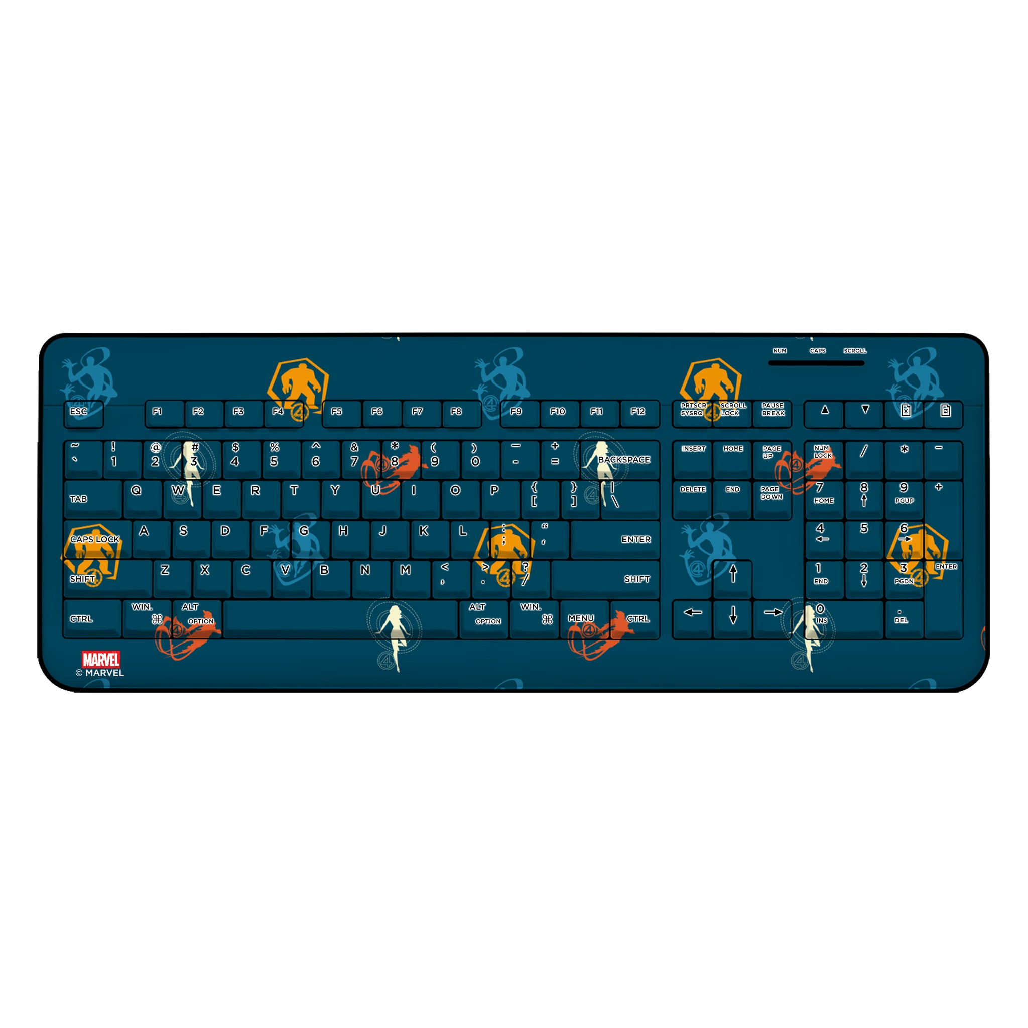 Marvel Fantastic Four Pattern 2 Wireless USB Keyboard