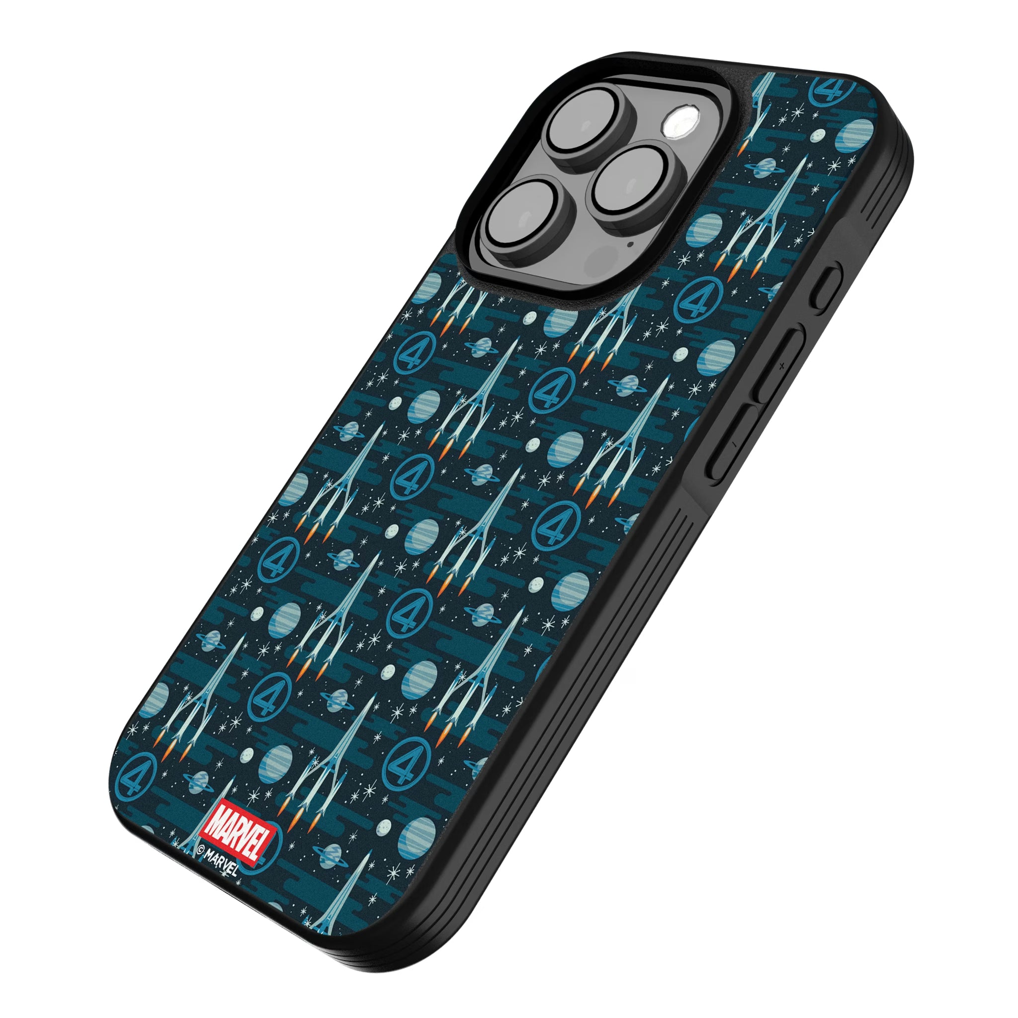 Marvel Fantastic Four Pattern iPhone Bump Phone Case for Apple iPhone - Isometric View