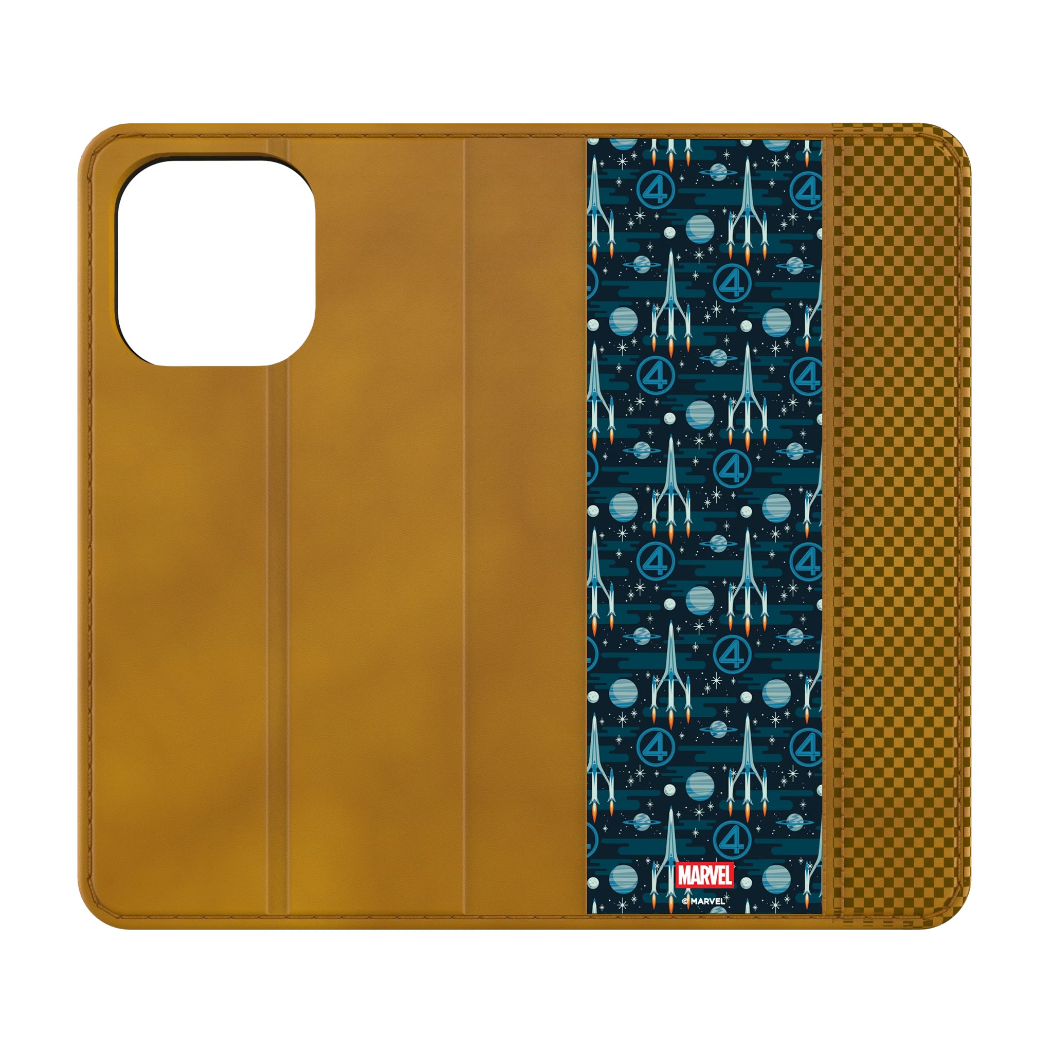 Marvel Fantastic Four Pattern iPhone Folio Phone Case for Apple iPhone