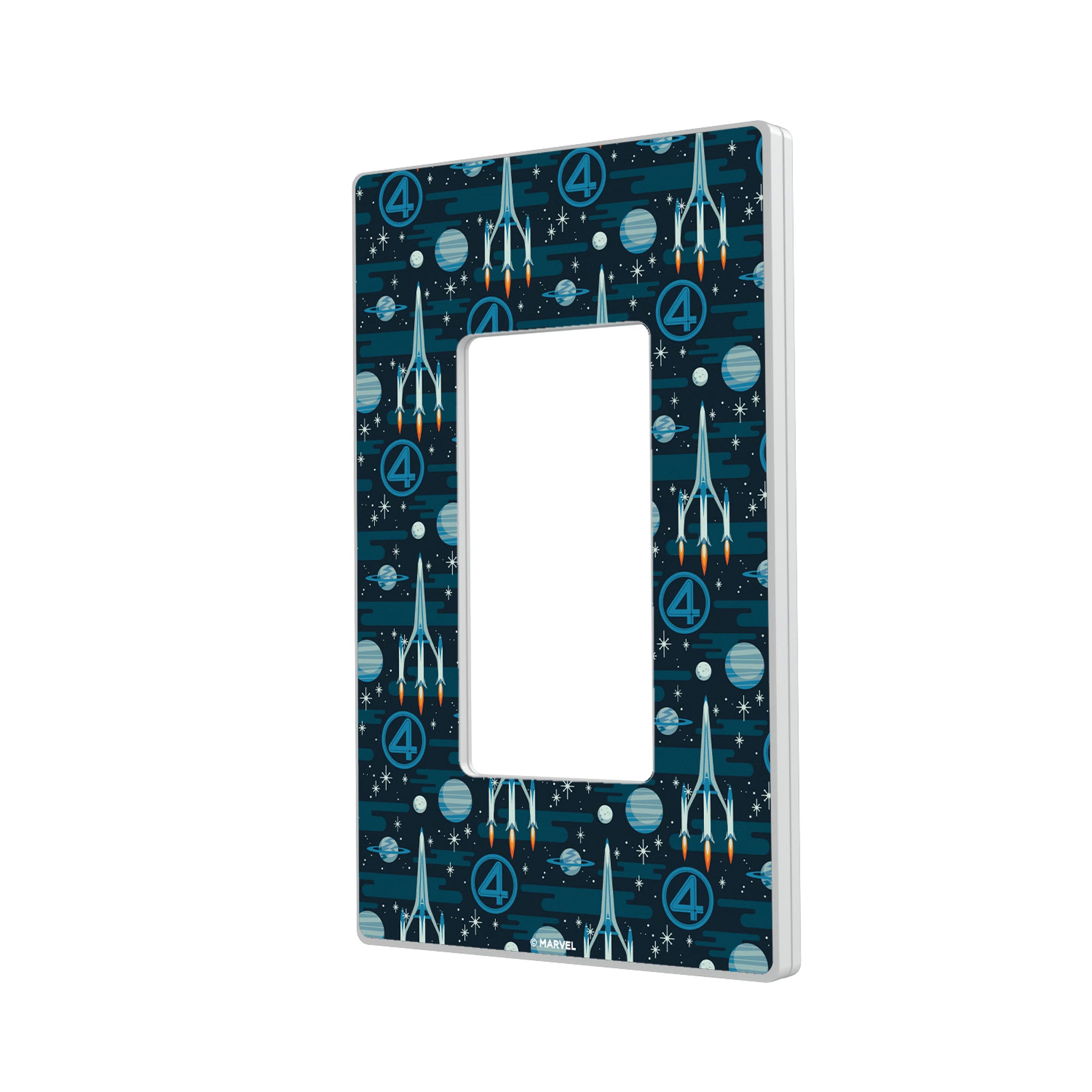 Marvel Fantastic Four Pattern Hidden-Screw Light Switch Plate#Style_Single Rocker