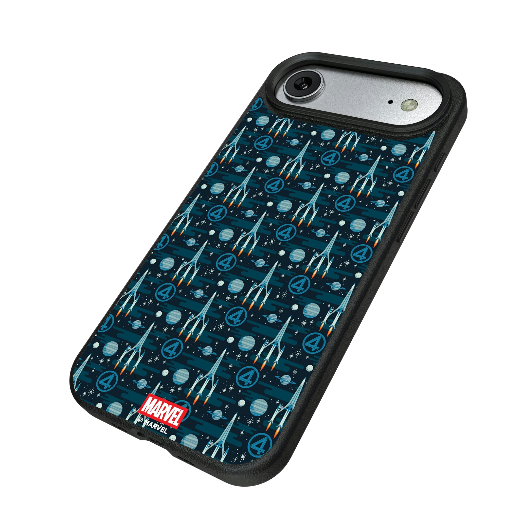Marvel Fantastic Four Pattern iPhone MagSafe Compatible Phone Case for Apple iPhone - Isometric View#Device_iPhone Air