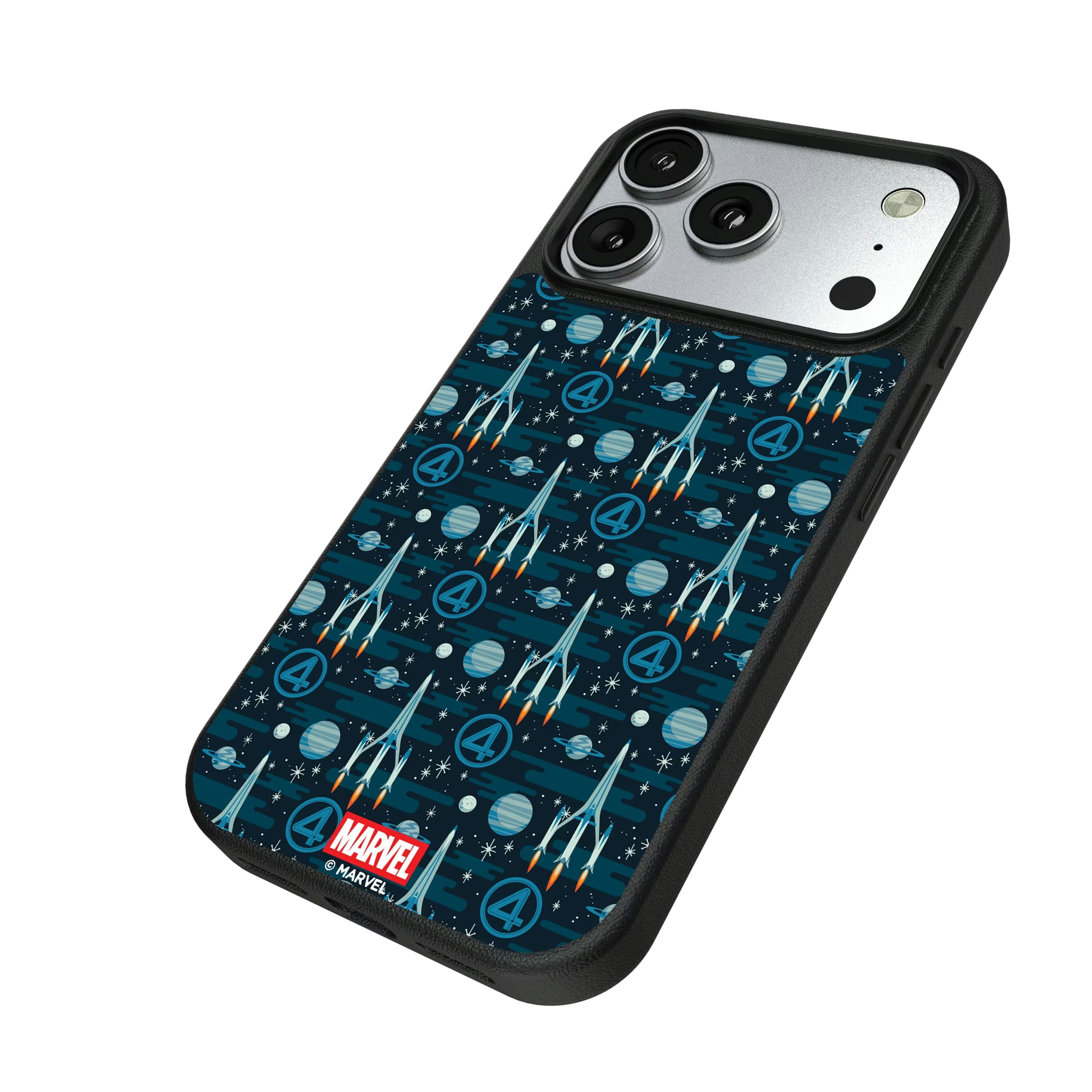 Marvel Fantastic Four Pattern iPhone MagSafe Compatible Phone Case for Apple iPhone - Isometric View#Device_iPhone 17 Pro
