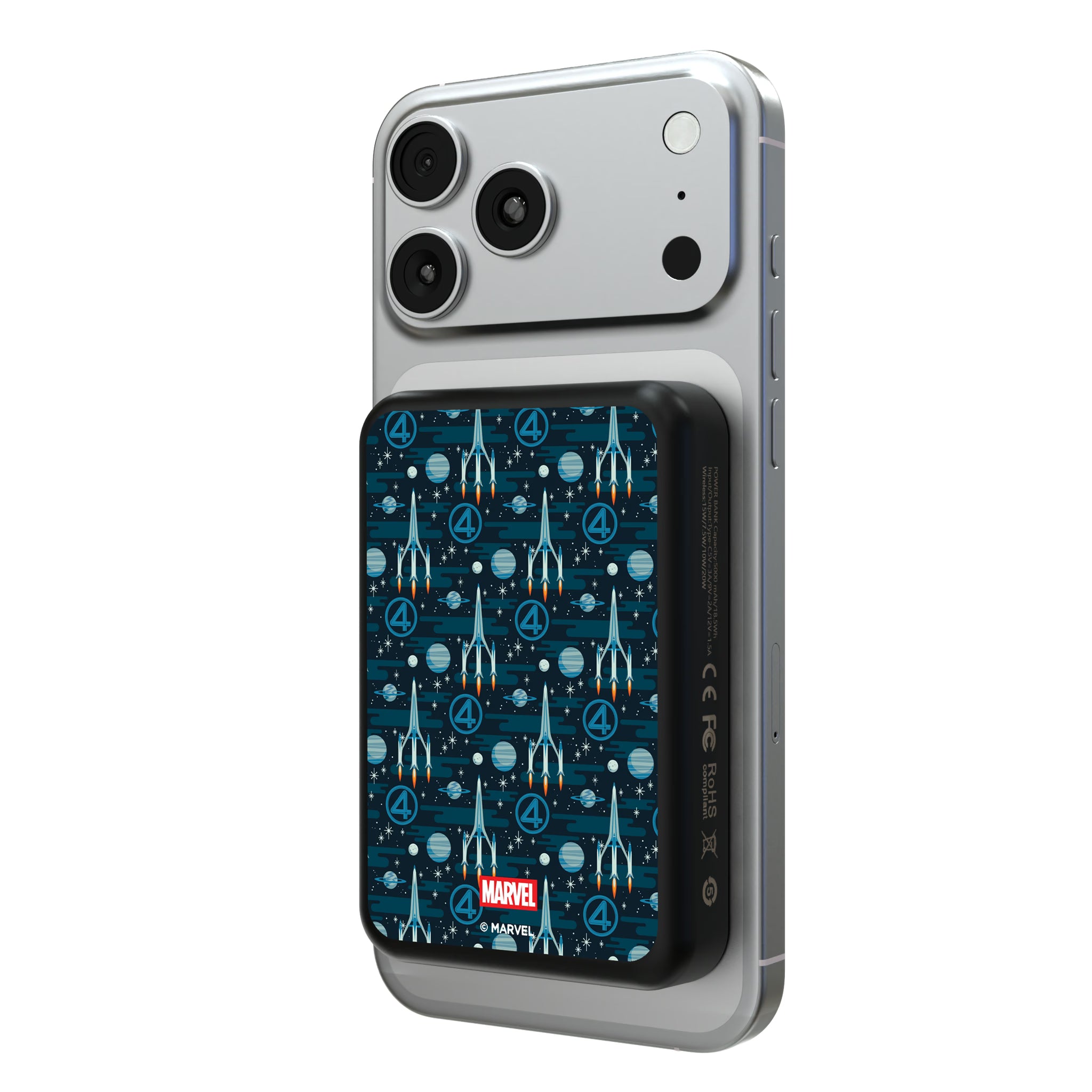 Marvel Fantastic Four Pattern Wireless Mag Power Bank