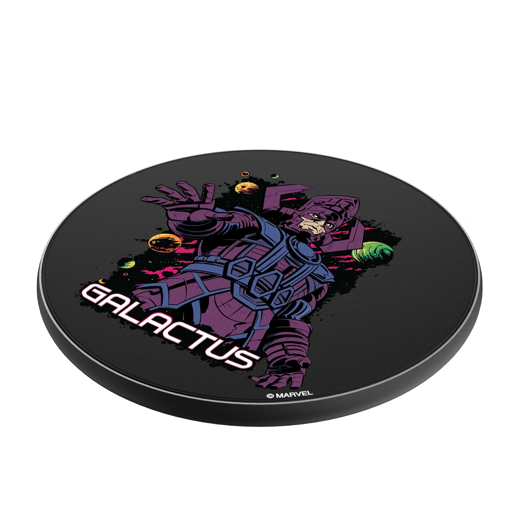 Marvel Galactus Badge 15-Watt Wireless Charger - Isometric View