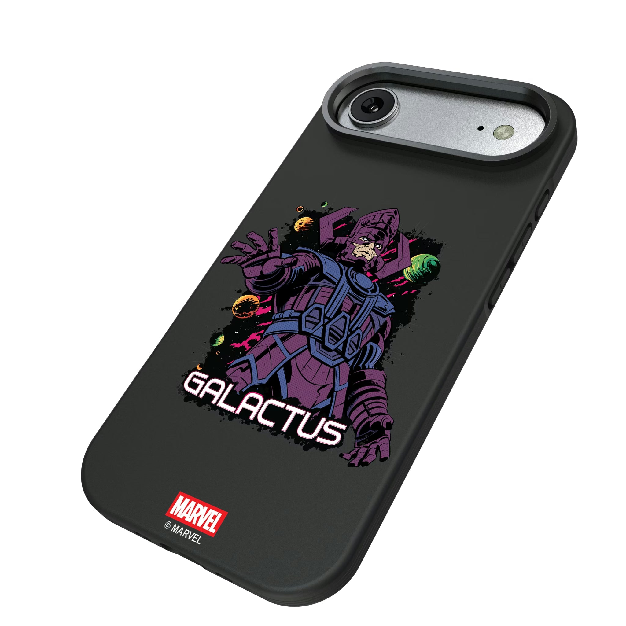Marvel Galactus Badge iPhone Bump Phone Case for Apple iPhone - Isometric View#Device_iPhone Air