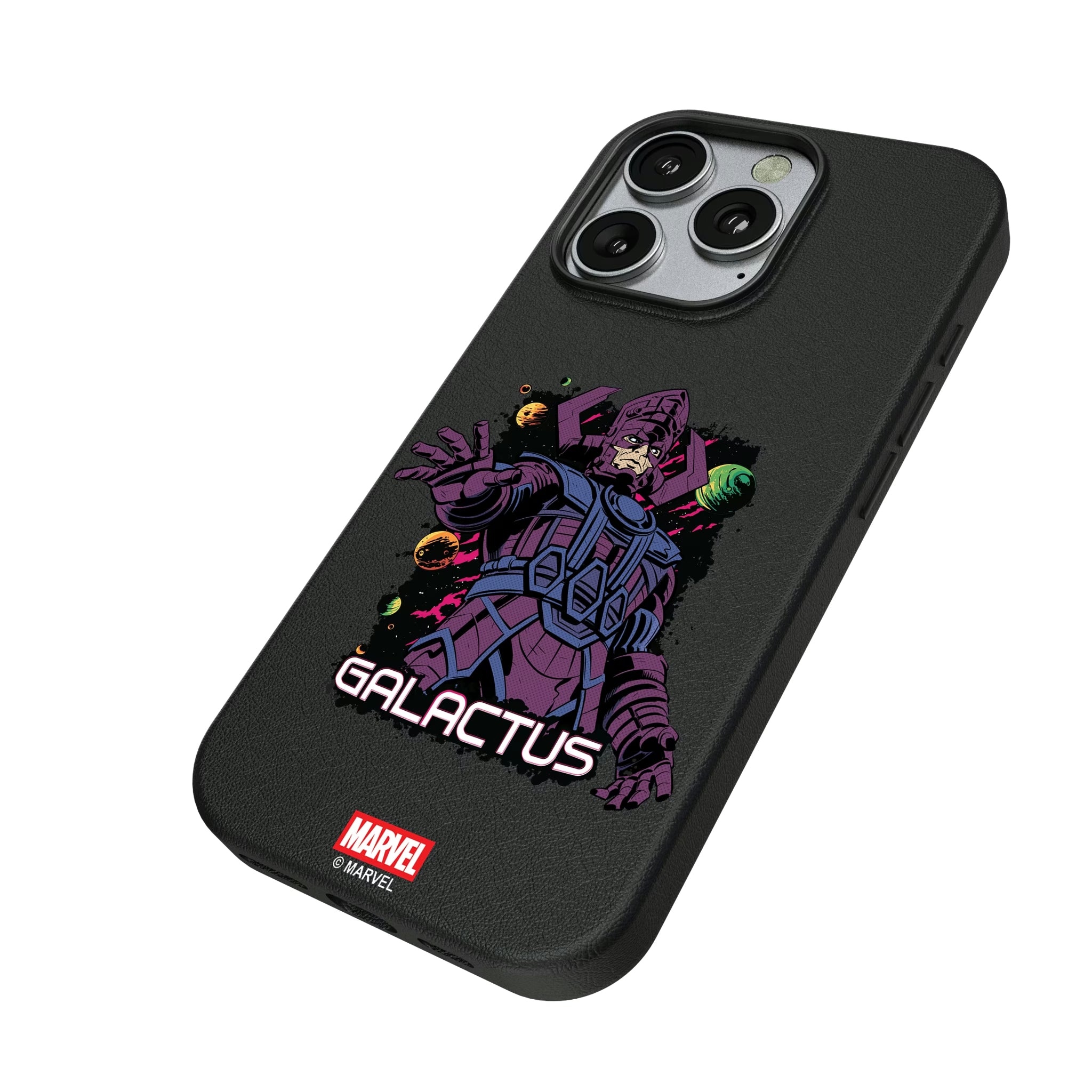Marvel Galactus Badge iPhone MagSafe Compatible Phone Case for Apple iPhone - Isometric View