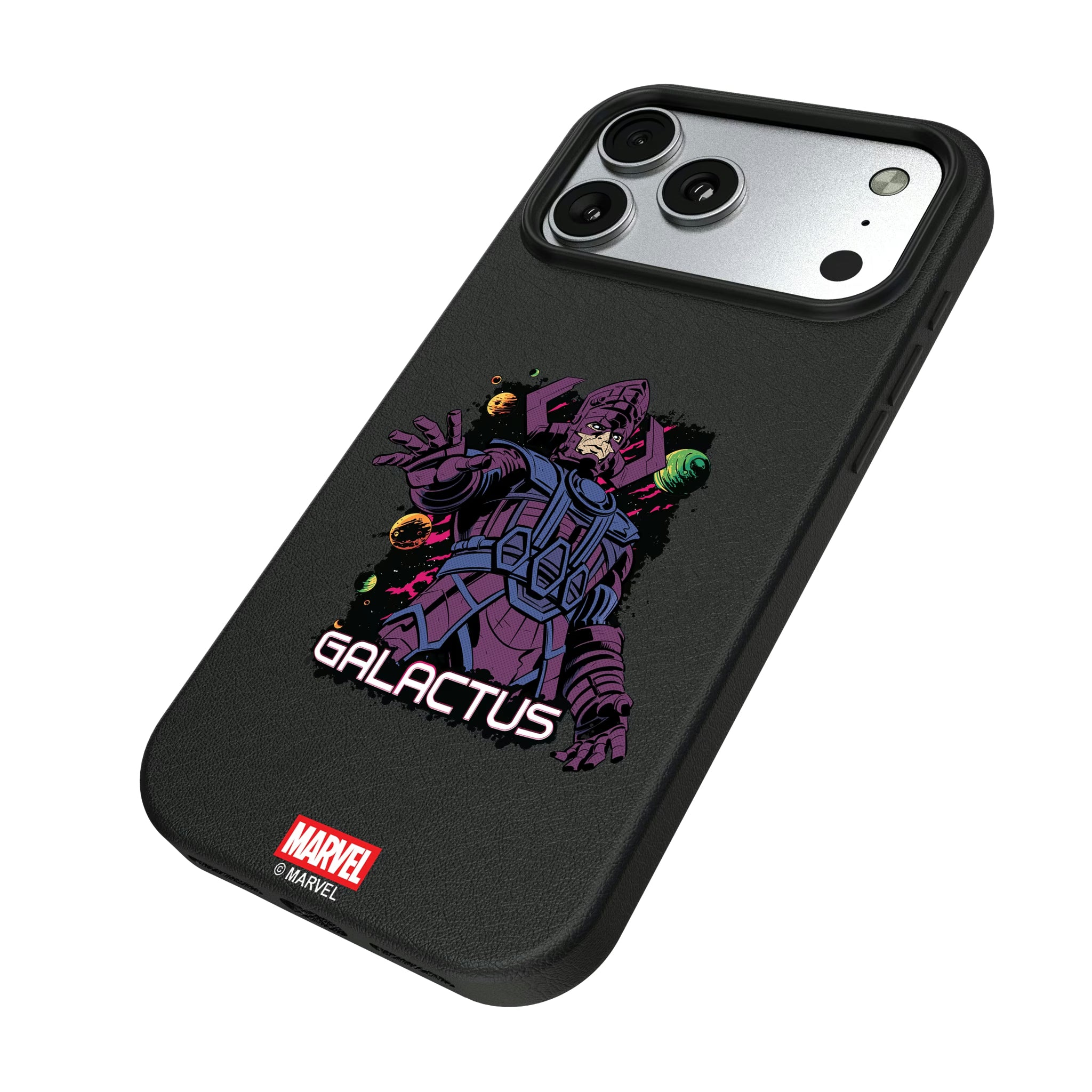 Marvel Galactus Badge iPhone MagSafe Compatible Phone Case for Apple iPhone - Isometric View#Device_iPhone 17 Pro Max