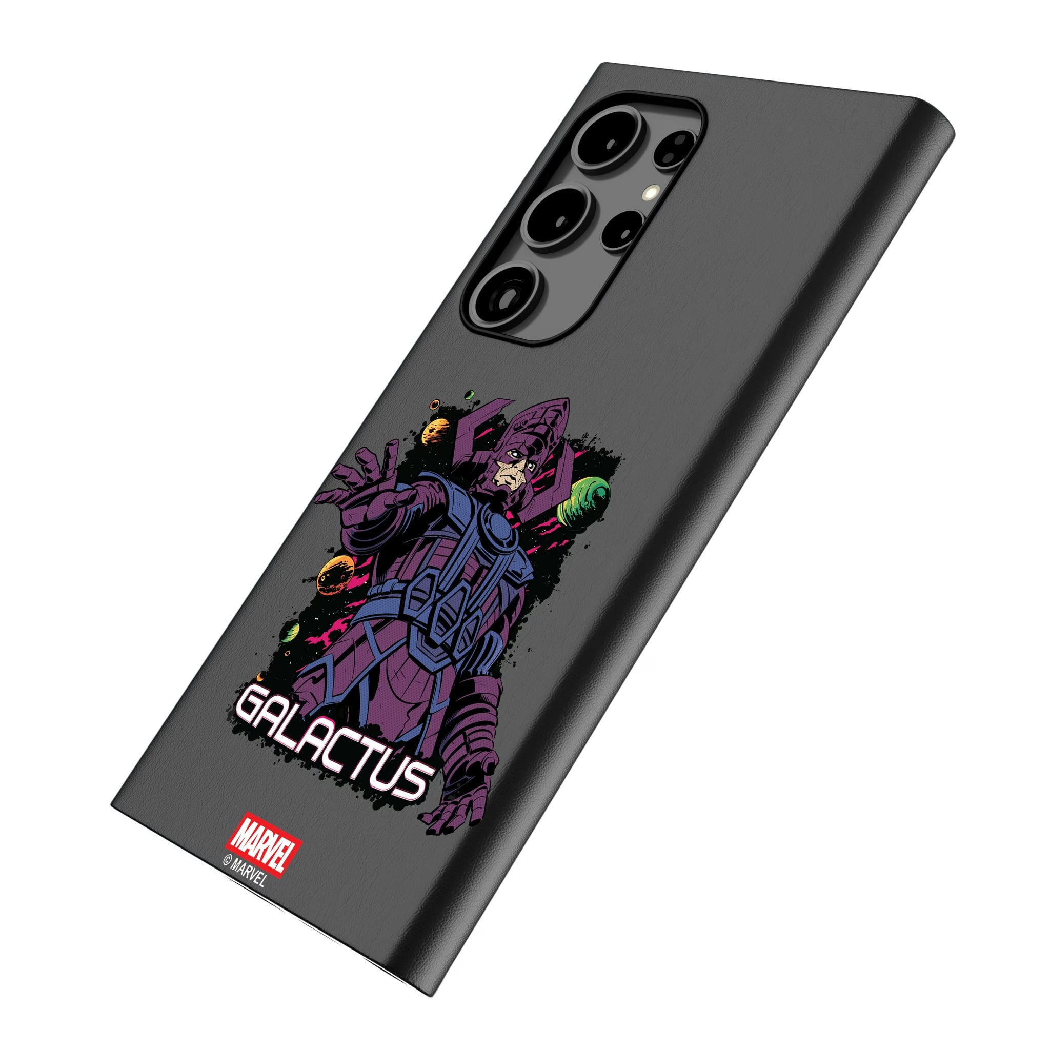 Marvel Galactus Badge Galaxy MagSafe Compatible Phone Case for Samsung Galaxy - Isometric View
