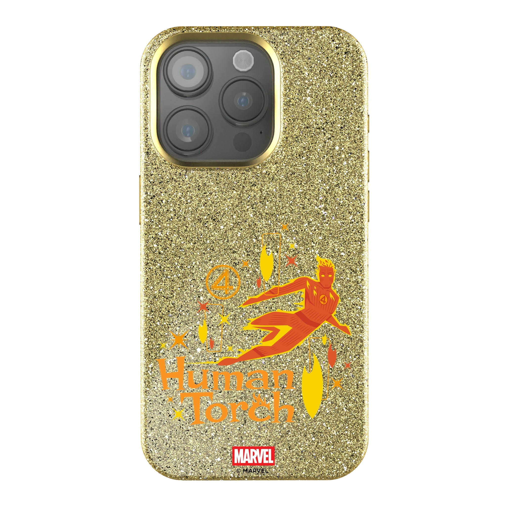 Marvel Human Torch Badge iPhone Bling Phone Case for Apple iPhone