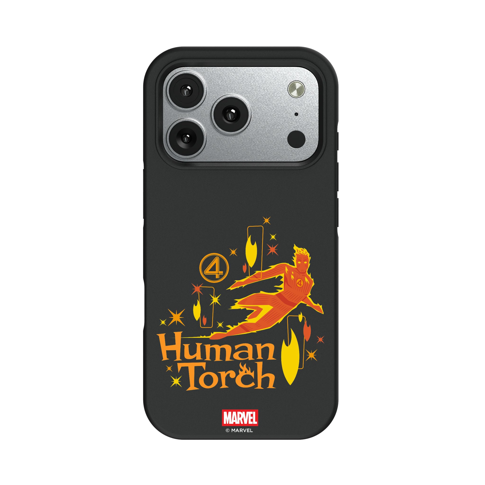 Marvel Human Torch Badge iPhone Bump Phone Case for Apple iPhone#Device_iPhone 17 Pro