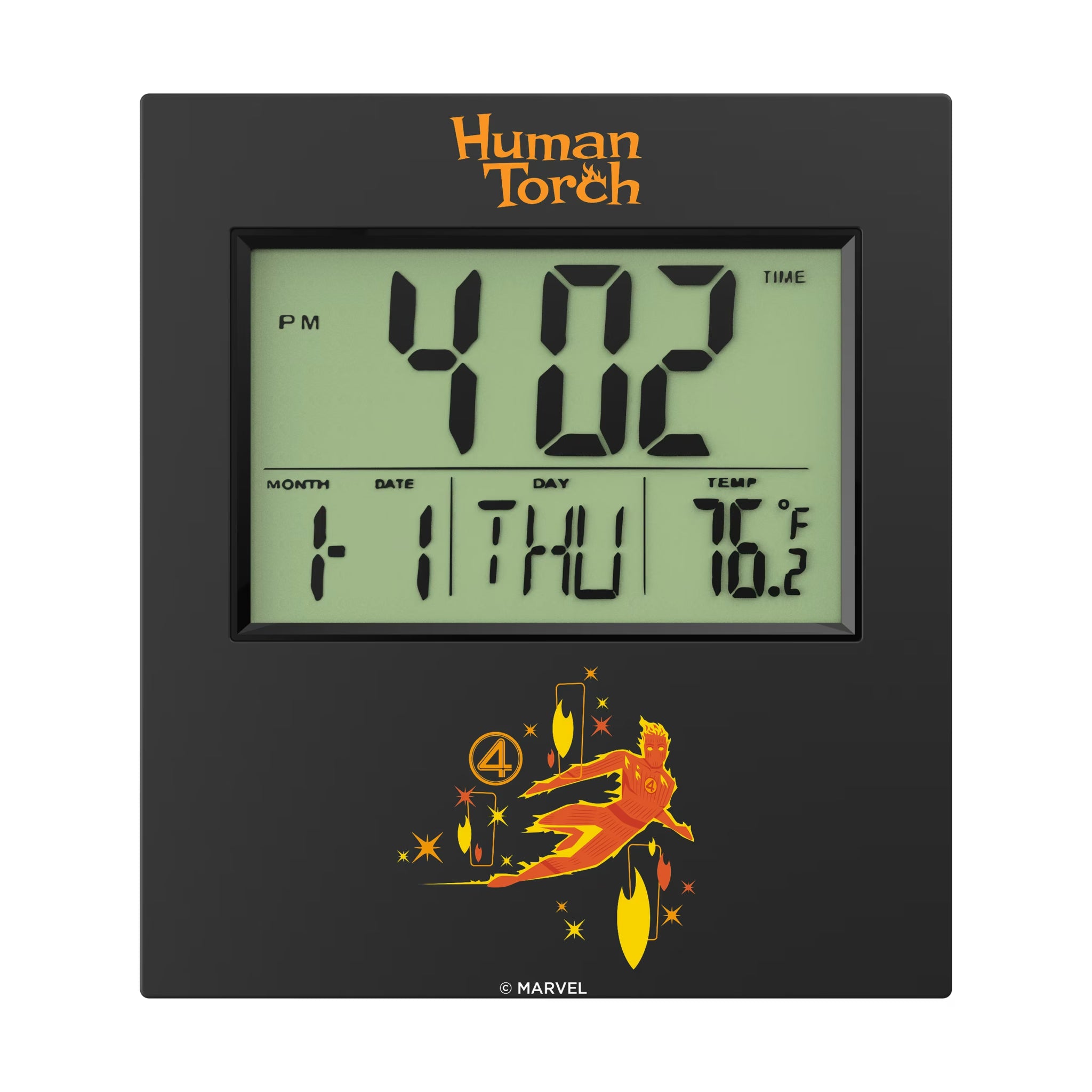 Marvel Human Torch Badge Wall Clock
