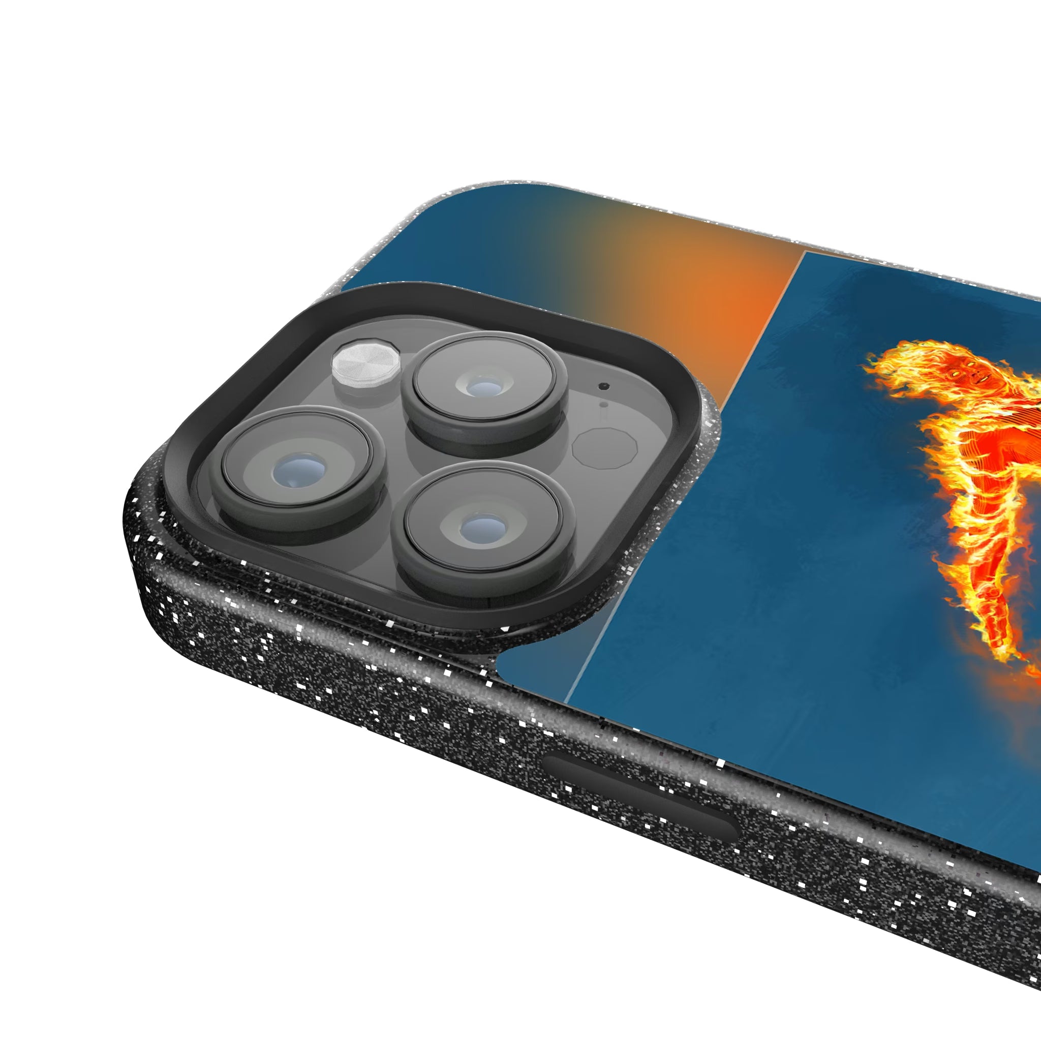 Marvel Human Torch Cover Art iPhone Bling Phone Case for Apple iPhone - Detail