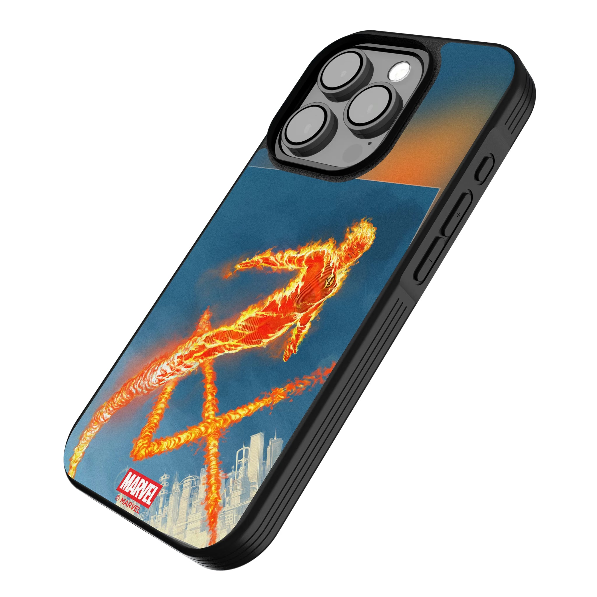 Marvel Human Torch Cover Art iPhone Bump Phone Case for Apple iPhone - Isometric View
