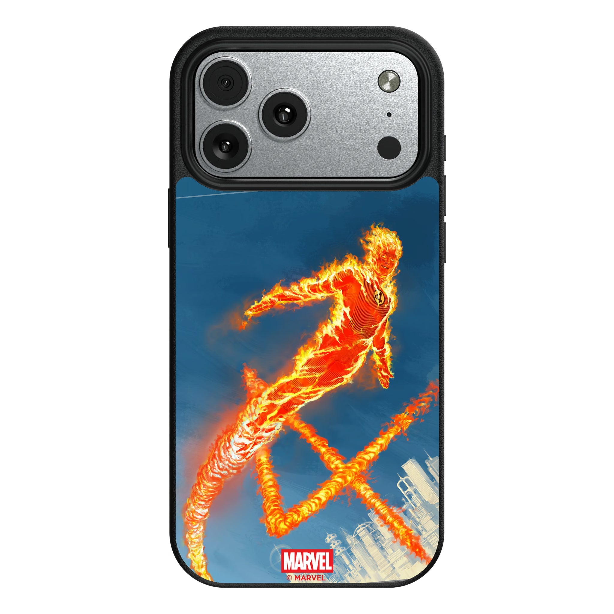 Marvel Human Torch Cover Art iPhone MagSafe Compatible Phone Case for Apple iPhone#Device_iPhone 17 Pro Max