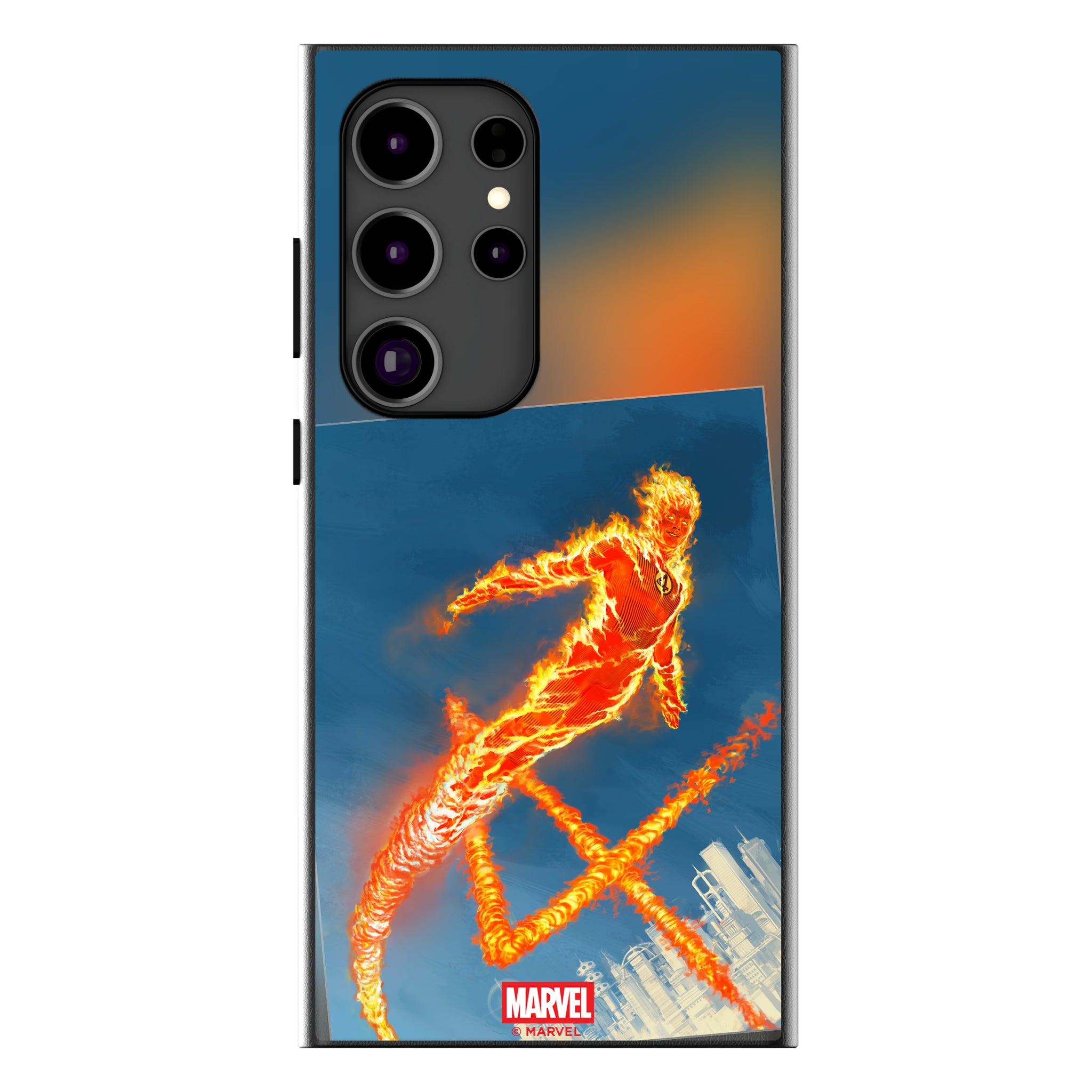 Marvel Human Torch Cover Art Galaxy MagSafe Compatible Phone Case for Samsung Galaxy