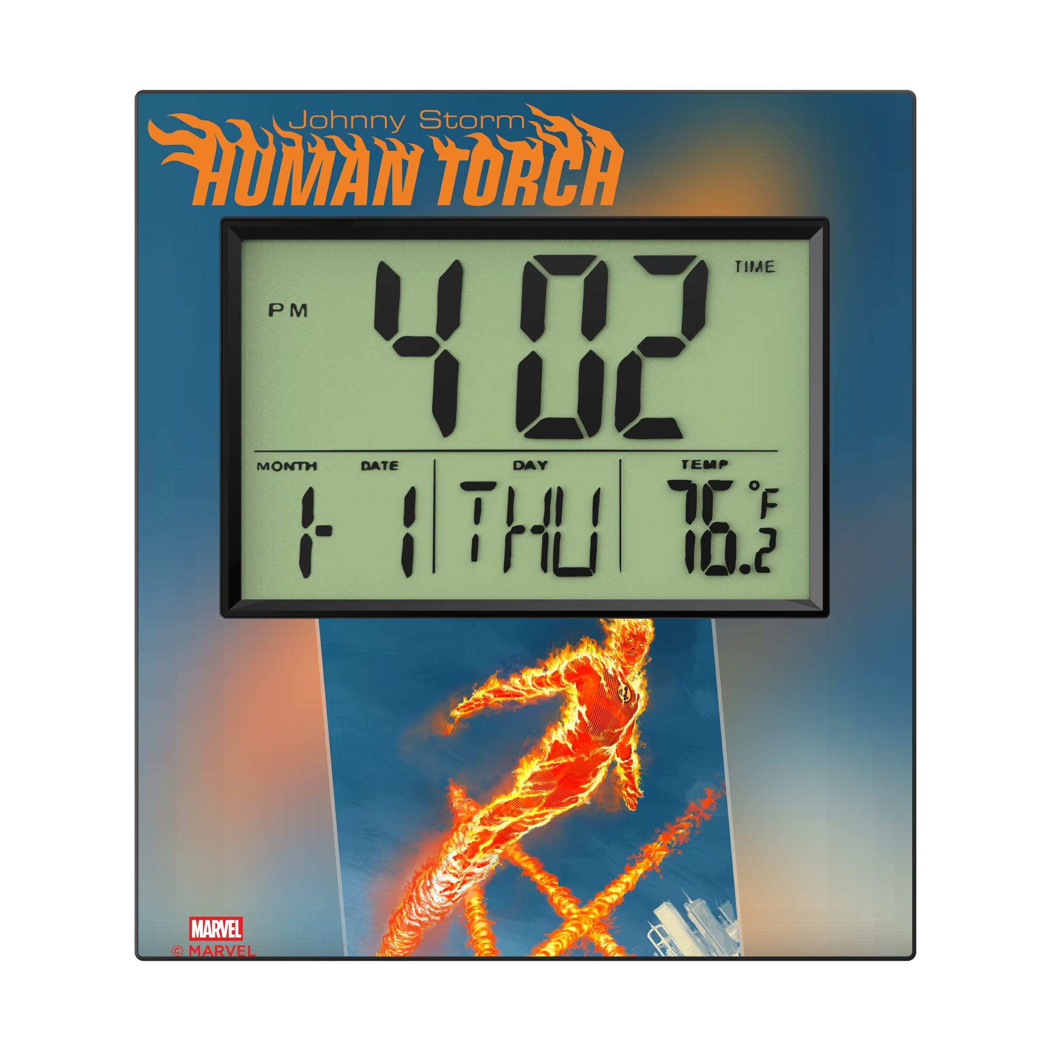 Marvel Human Torch Cover Art Wall Clock