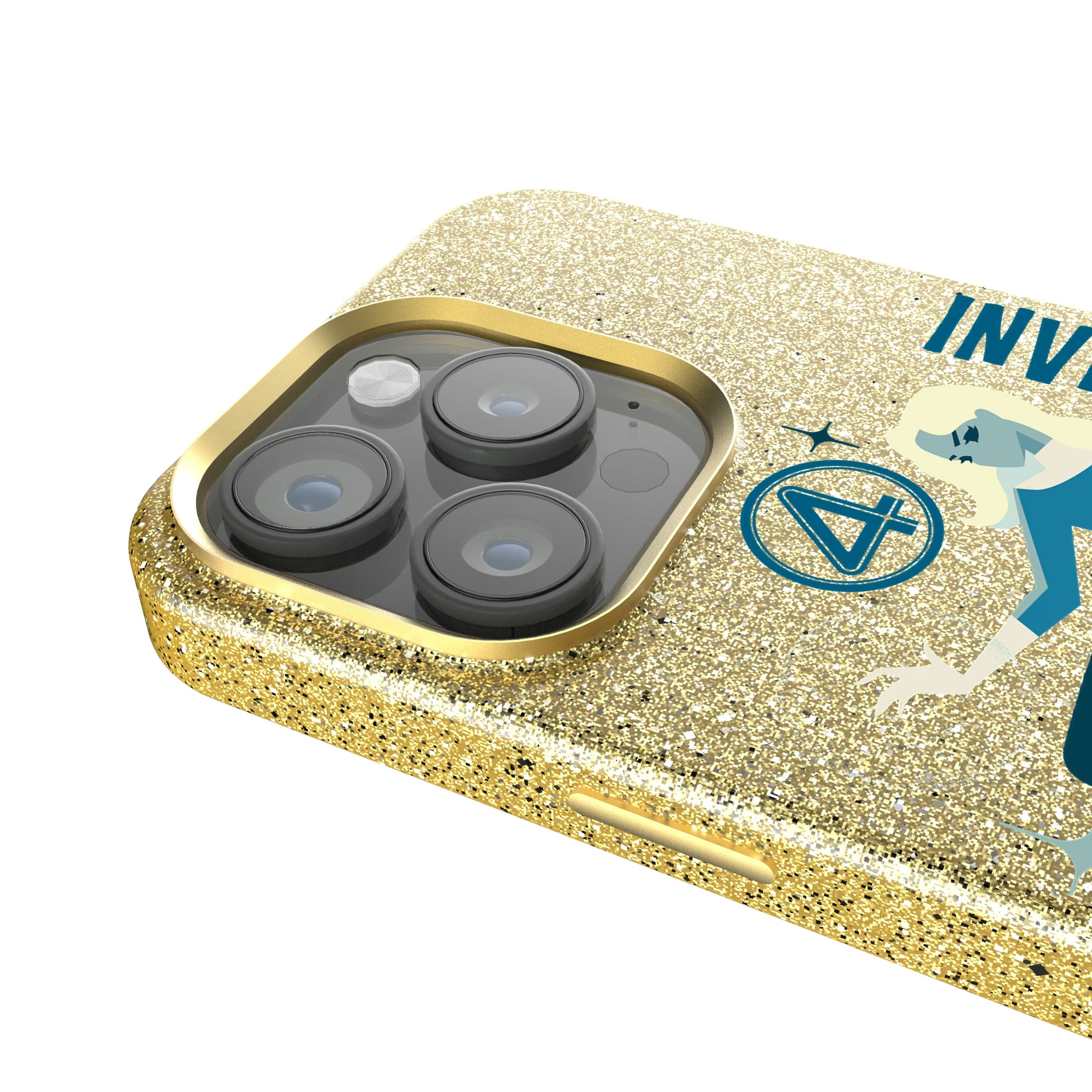 Marvel Invisible Woman Badge iPhone Bling Phone Case for Apple iPhone - Detail