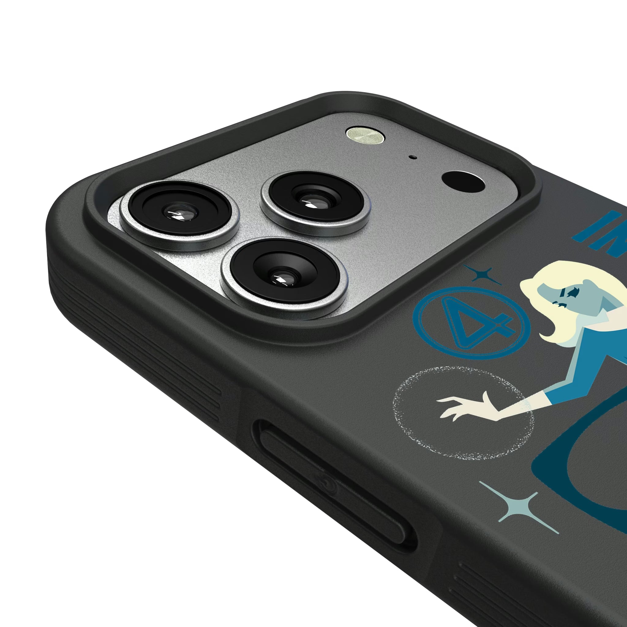 Marvel Invisible Woman Badge iPhone Bump Phone Case for Apple iPhone - Detail#Device_iPhone 17 Pro