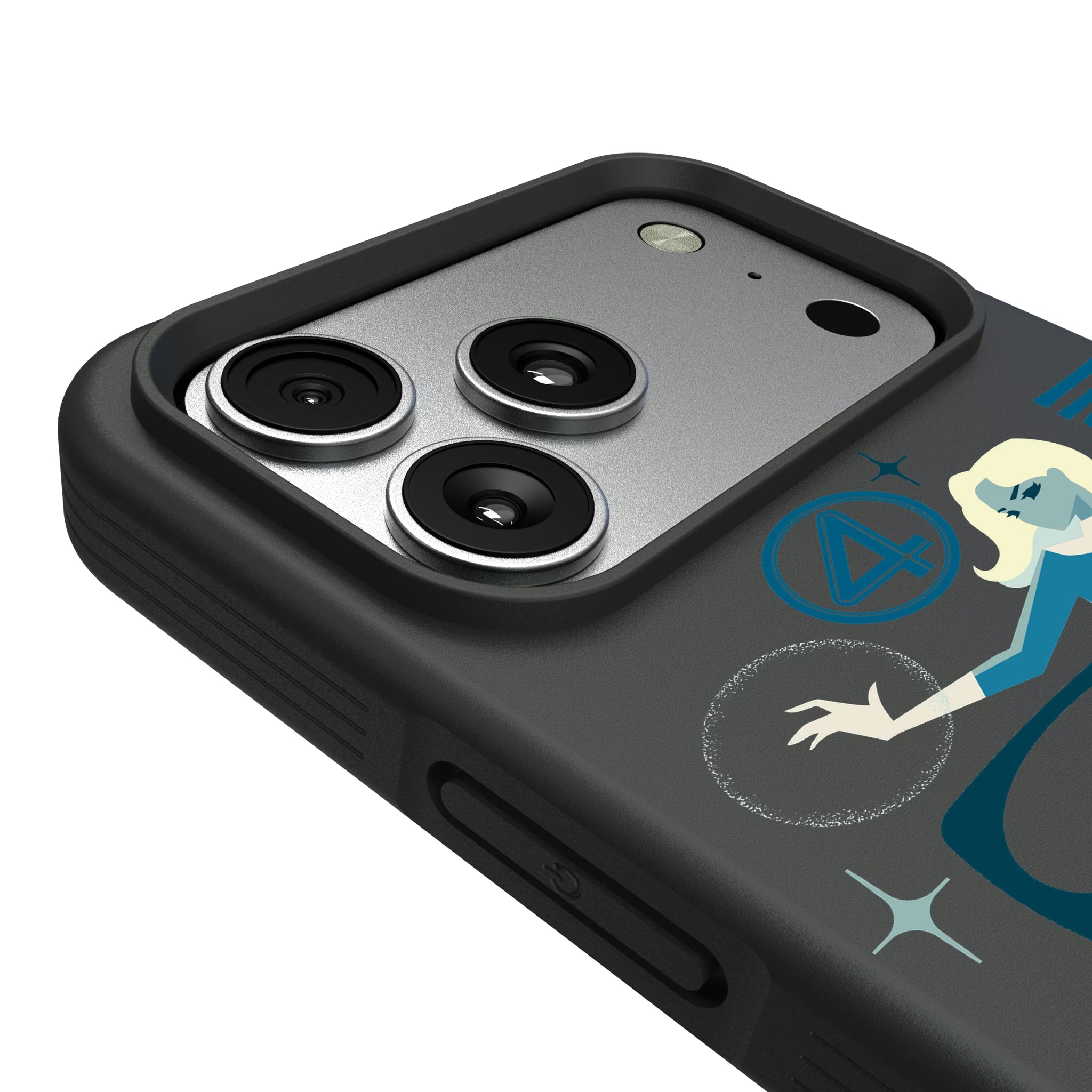 Marvel Invisible Woman Badge iPhone Bump Phone Case for Apple iPhone - Detail#Device_iPhone 17 Pro Max