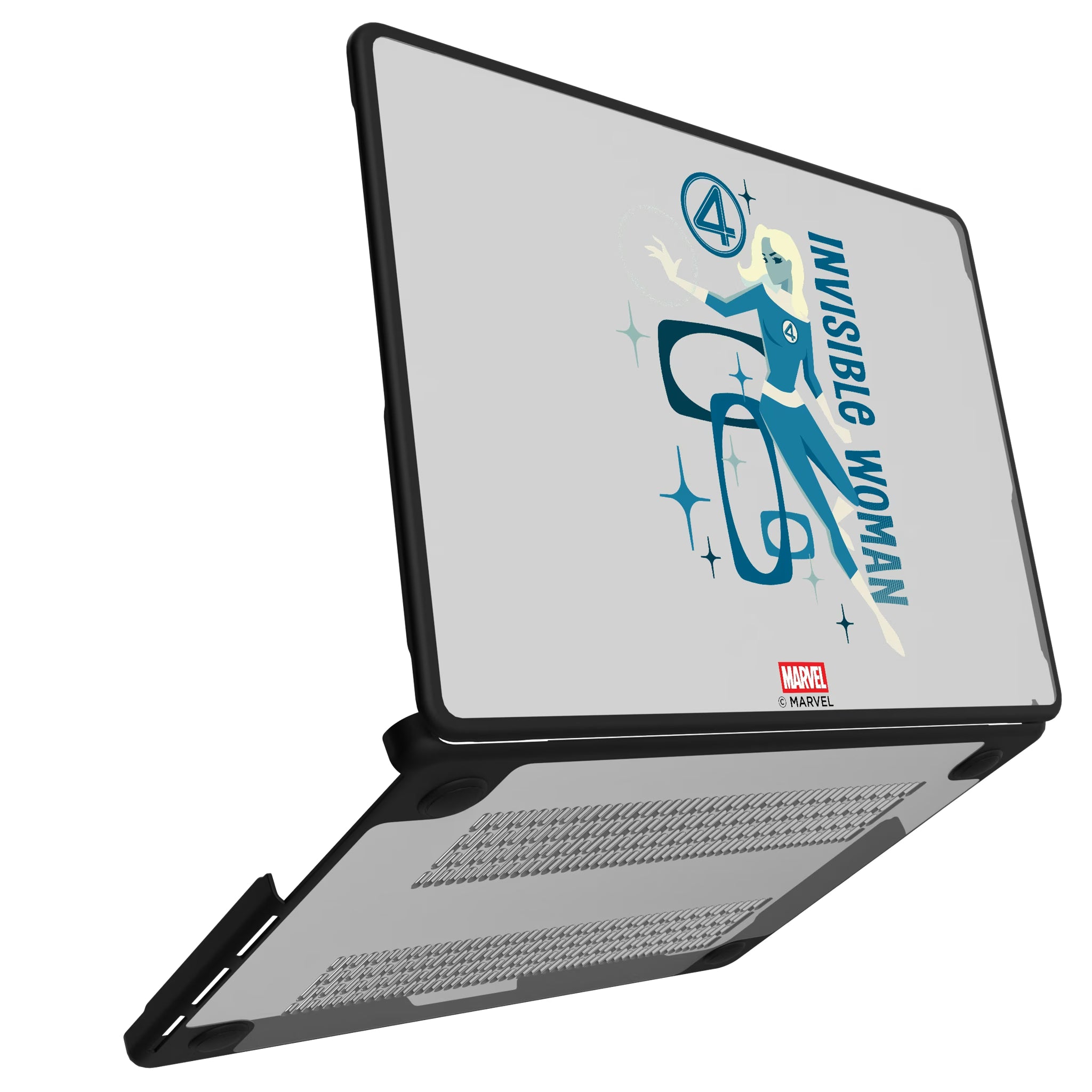 Marvel Invisible Woman Badge MacBook Laptop Case for Apple MacBook#Device_MacBook Pro (14-inch, 2021) / MacBook Pro (14-inch, 2023) / MacBook Pro (14-inch, 2024)