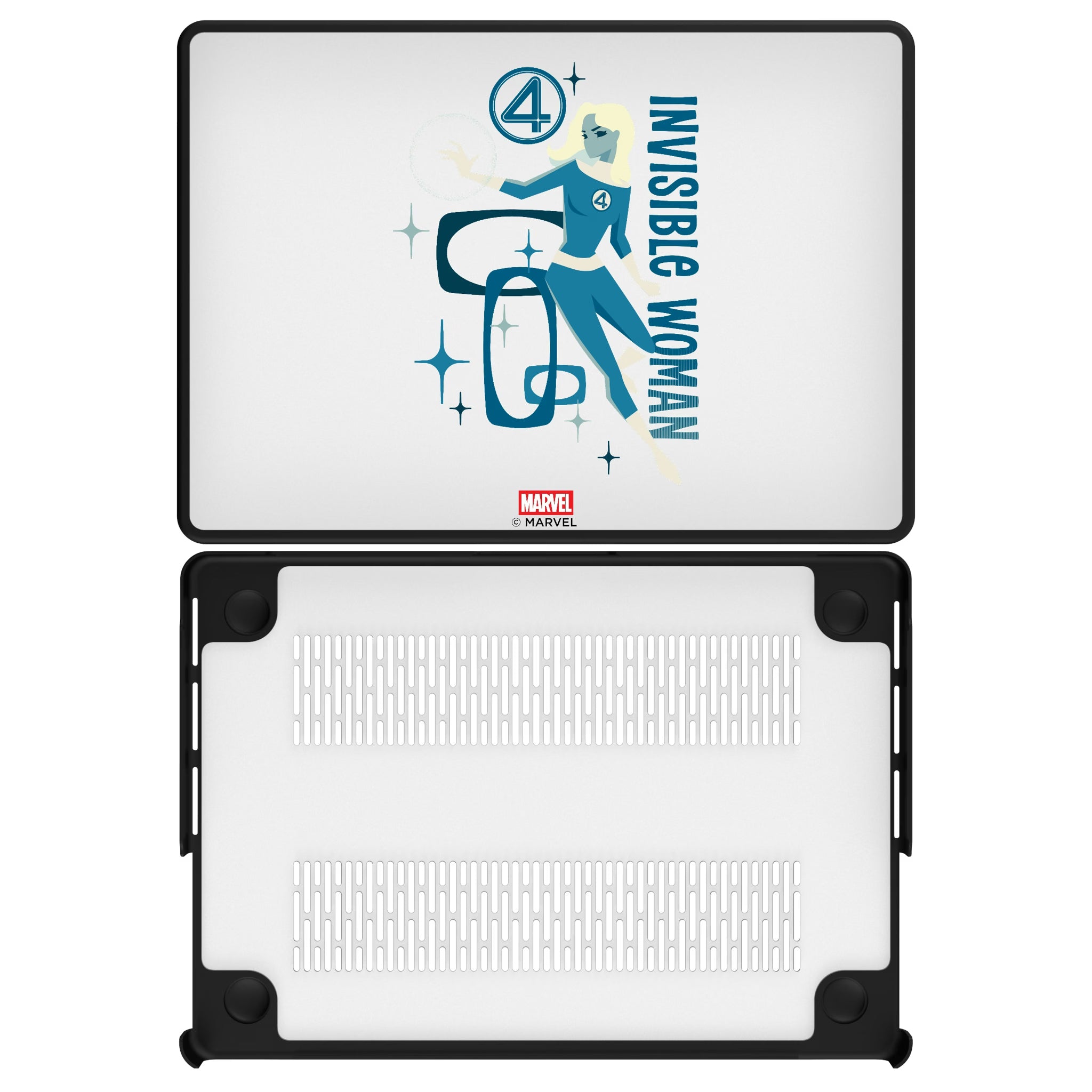 Marvel Invisible Woman Badge MacBook Laptop Case for Apple MacBook#Device_MacBook Pro (14-inch, 2021) / MacBook Pro (14-inch, 2023) / MacBook Pro (14-inch, 2024)