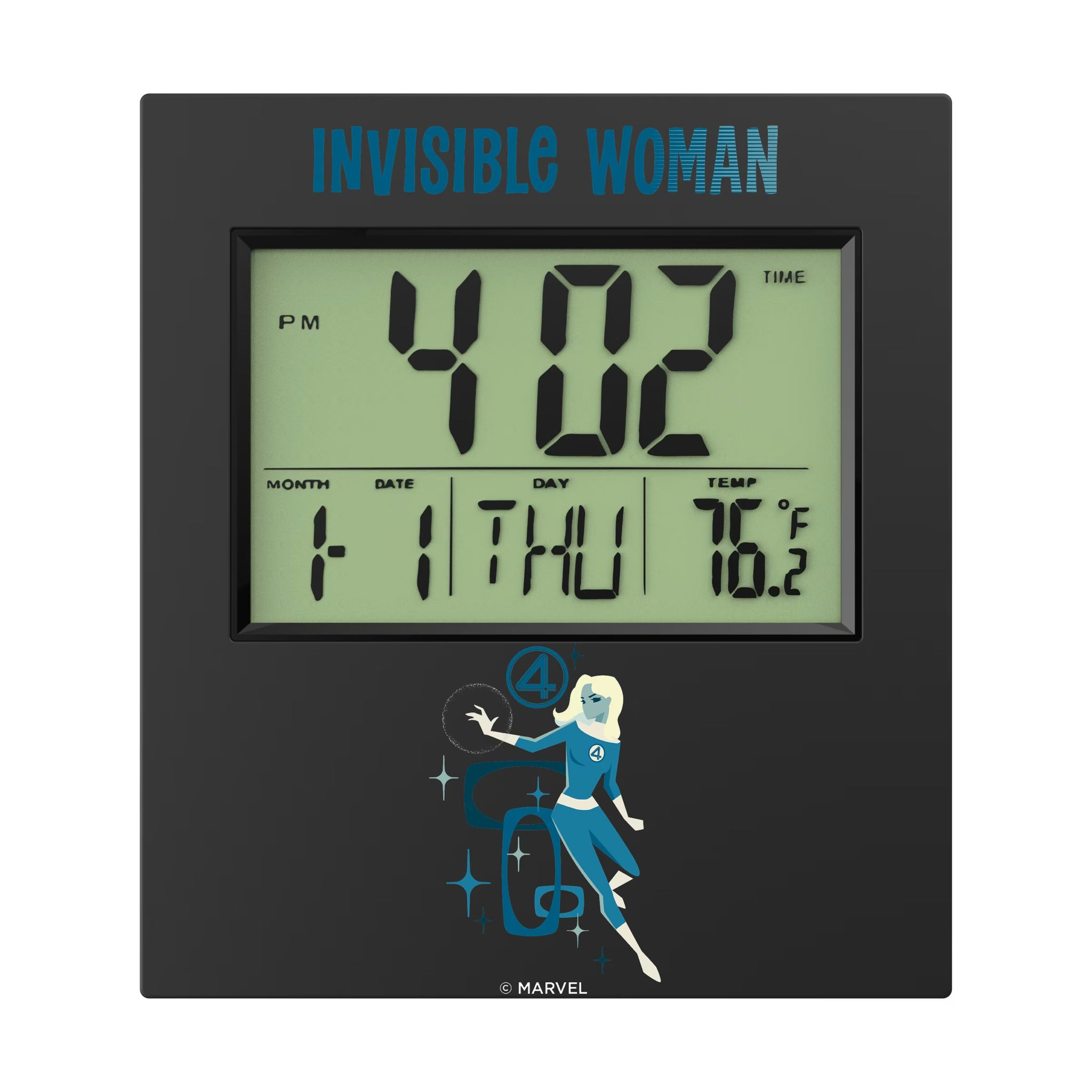 Marvel Invisible Woman Badge Wall Clock