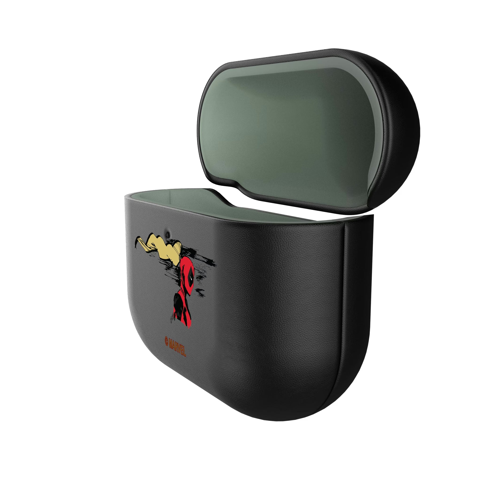 Marvel Ladypool Badge AirPods AirPod Case Cover - Isometric View#Device_AirPods 4