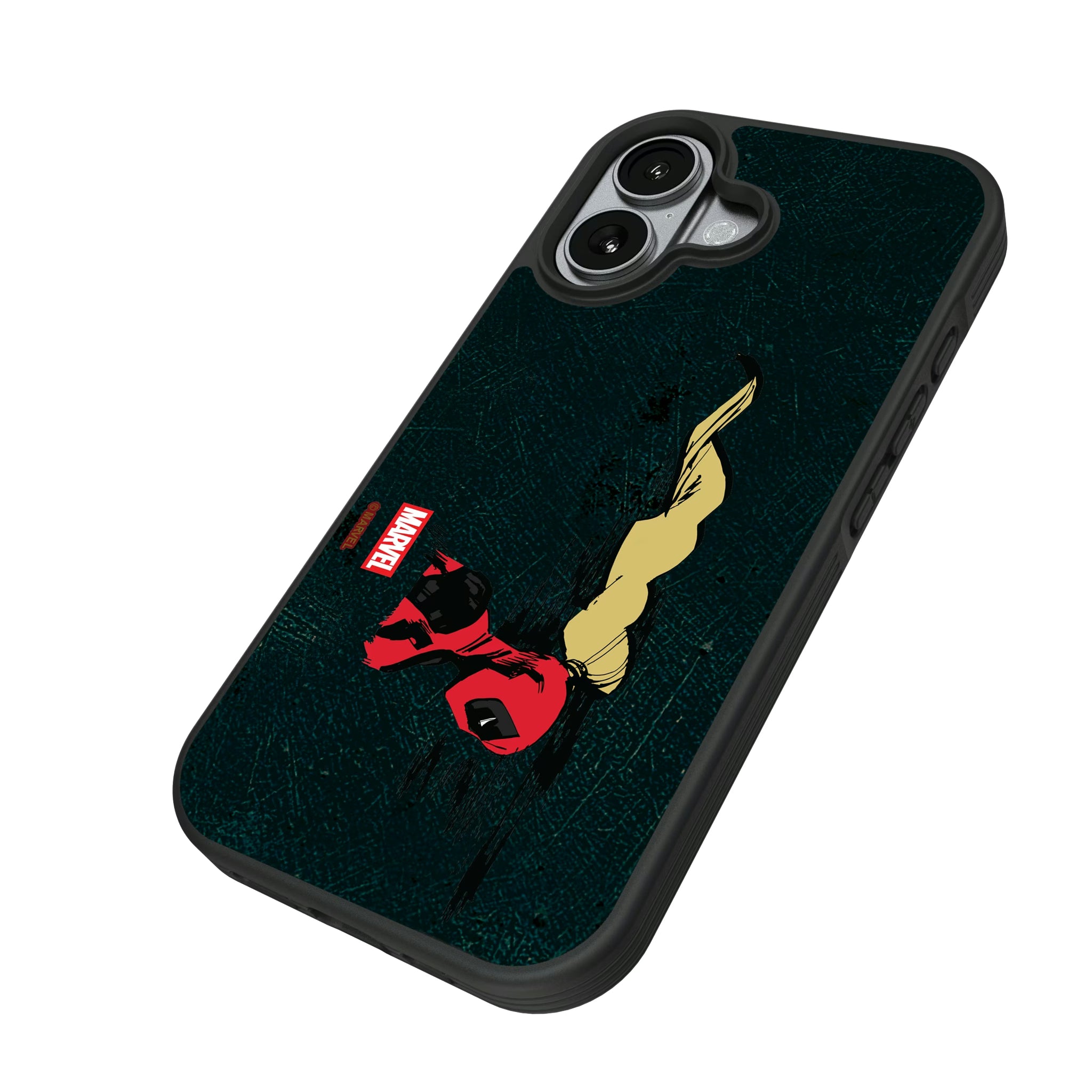 Marvel Ladypool Badge iPhone Bump Phone Case for Apple iPhone - Isometric View#Device_iPhone 17