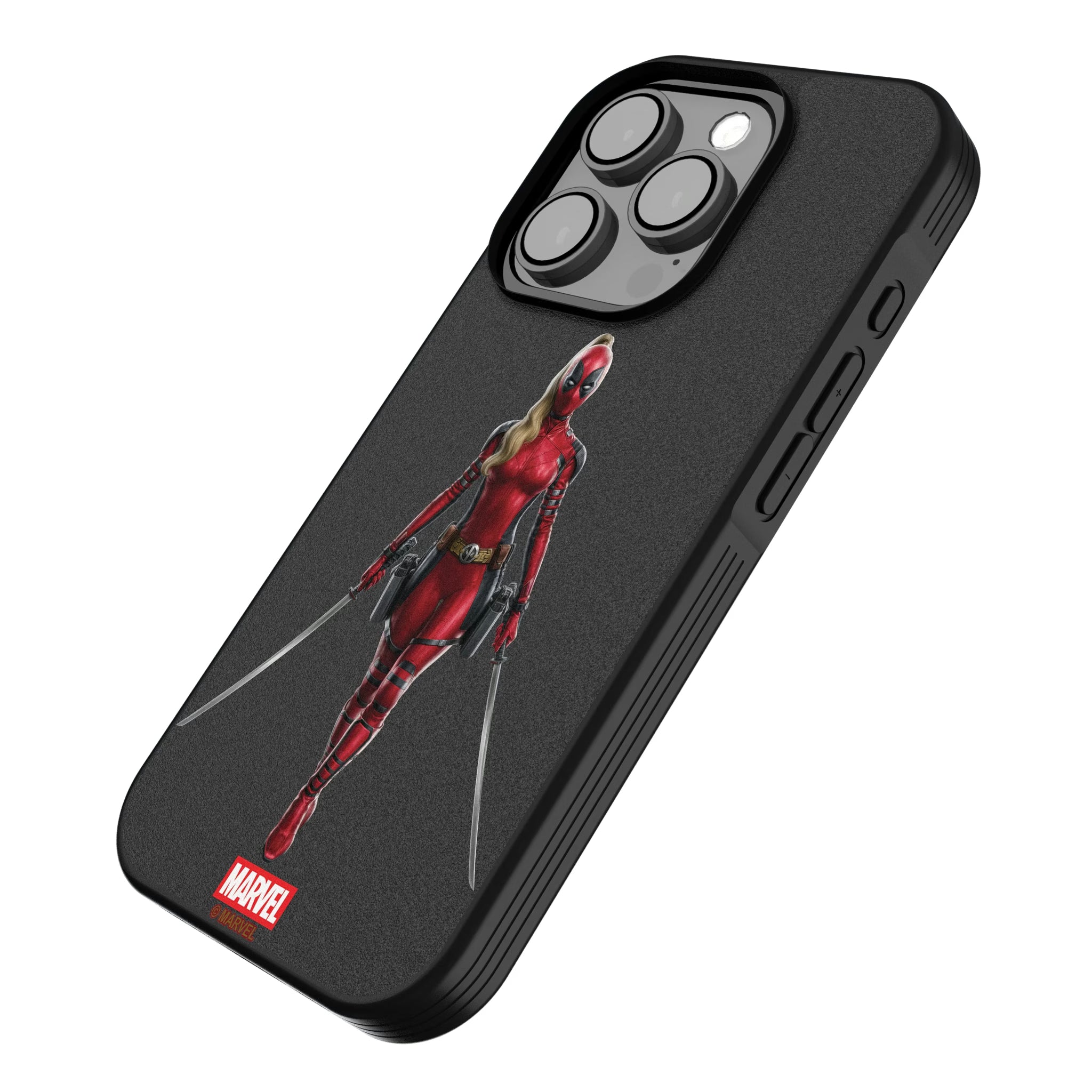 Marvel Ladypool Badge iPhone Bump Phone Case for Apple iPhone - Isometric View