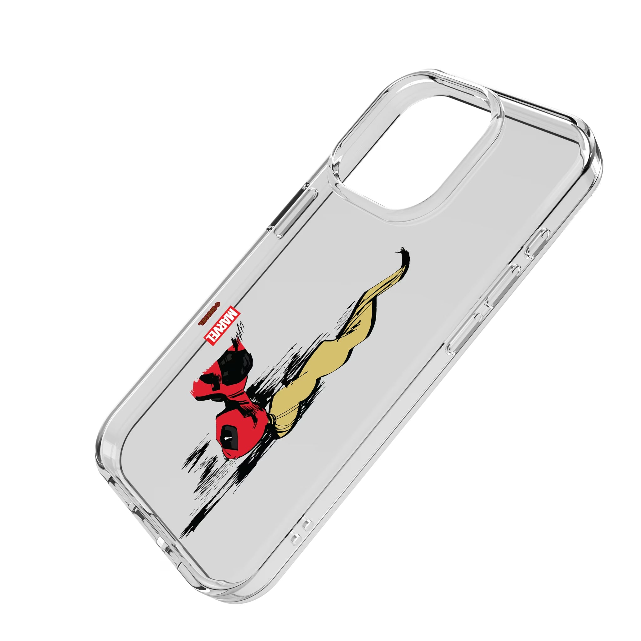 Marvel Ladypool Badge iPhone Clear Phone Case for Apple iPhone - Isometric View