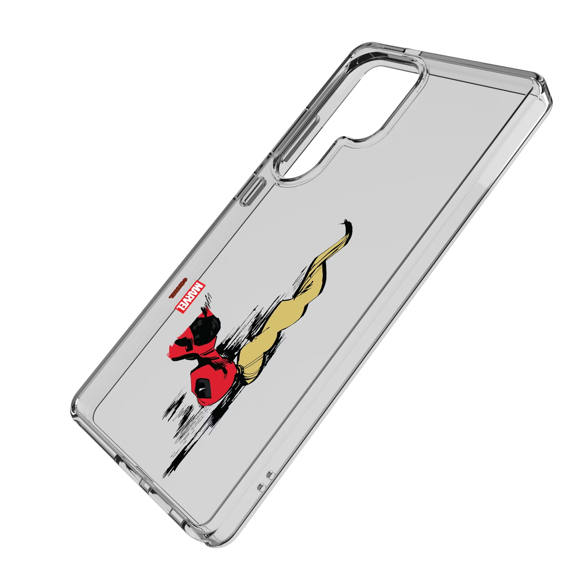 Marvel Ladypool Badge Galaxy Clear Phone Case for Samsung Galaxy - Isometric View