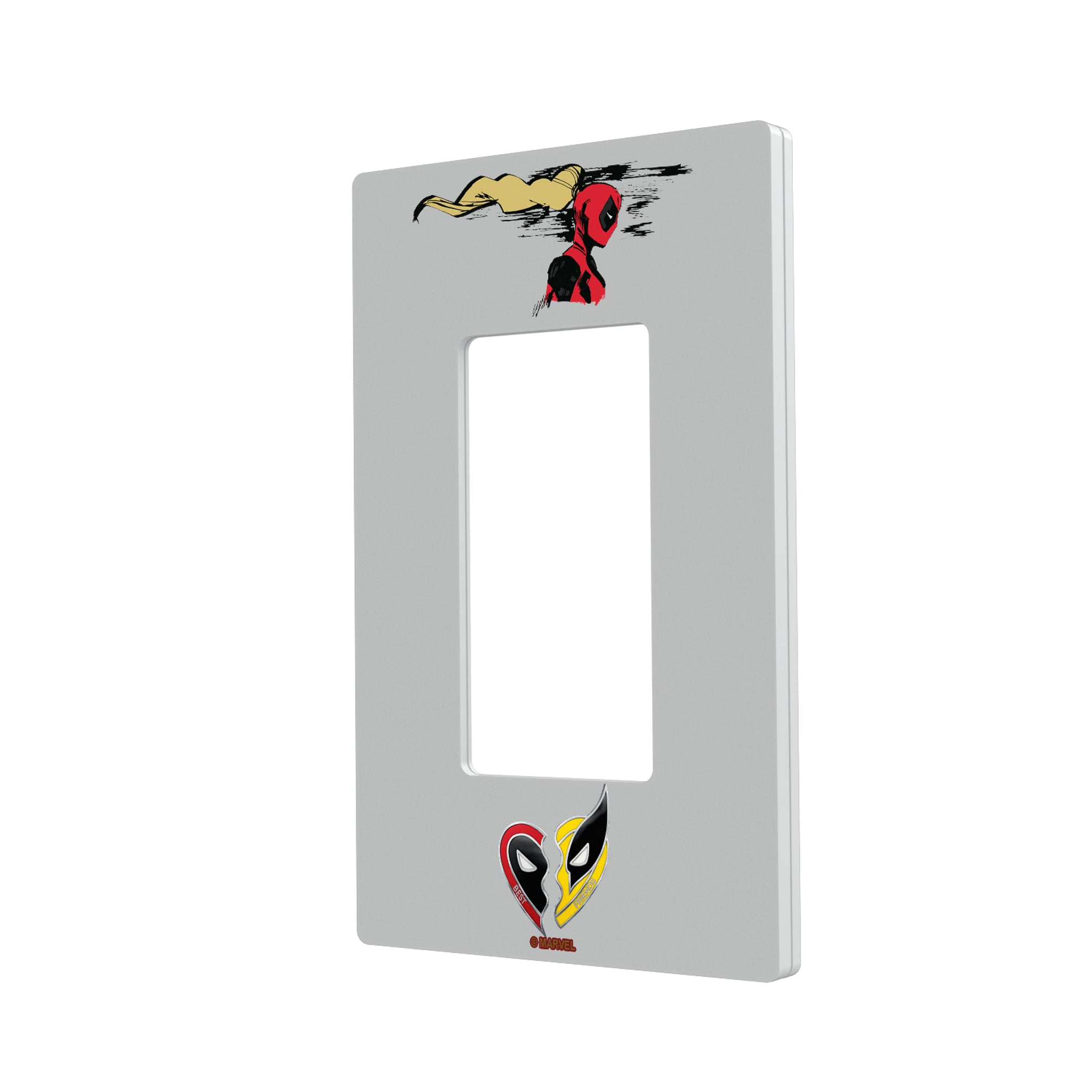 Marvel Ladypool Badge Hidden-Screw Light Switch Plate#Style_Single Rocker