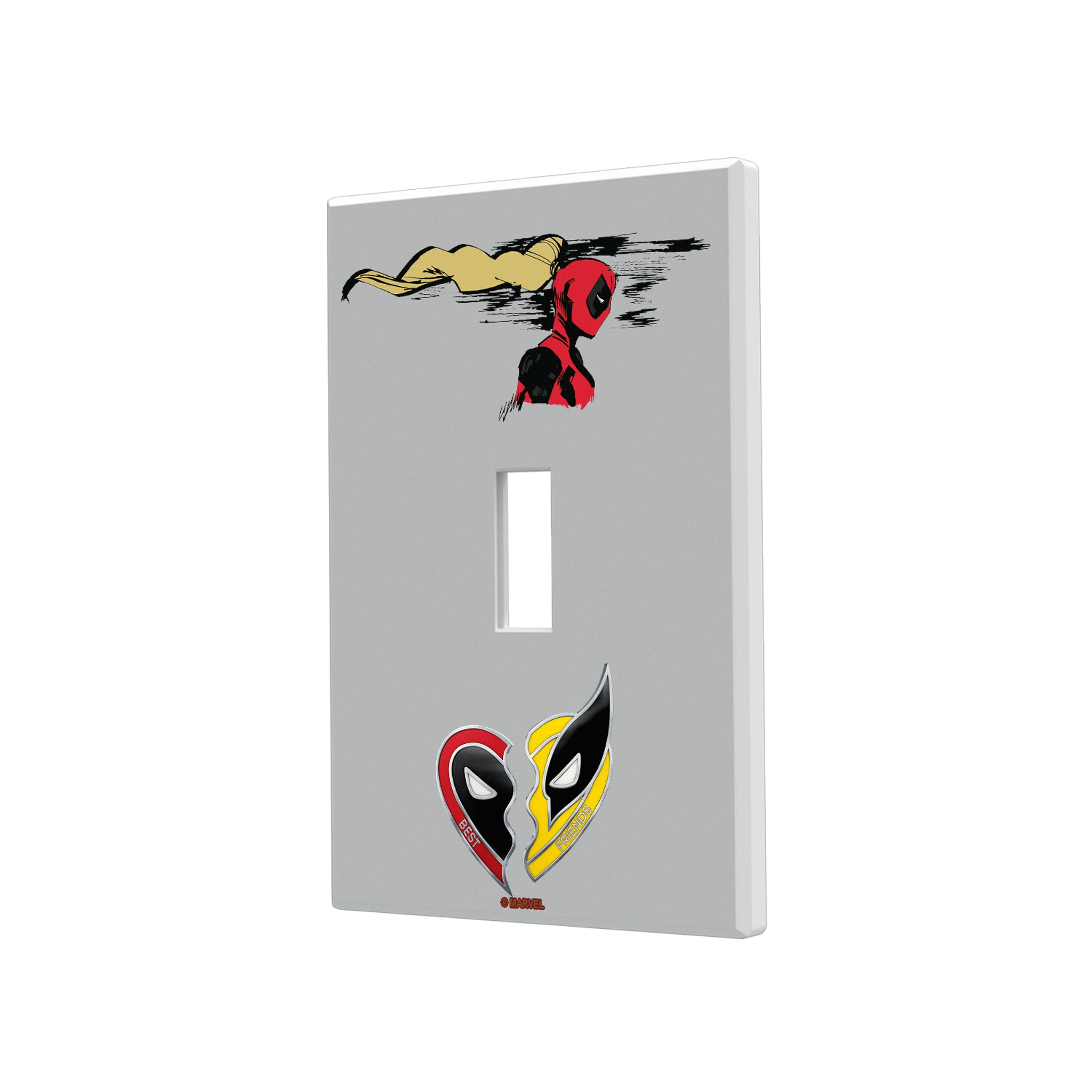 Marvel Ladypool Badge Hidden-Screw Light Switch Plate#Style_Single Toggle