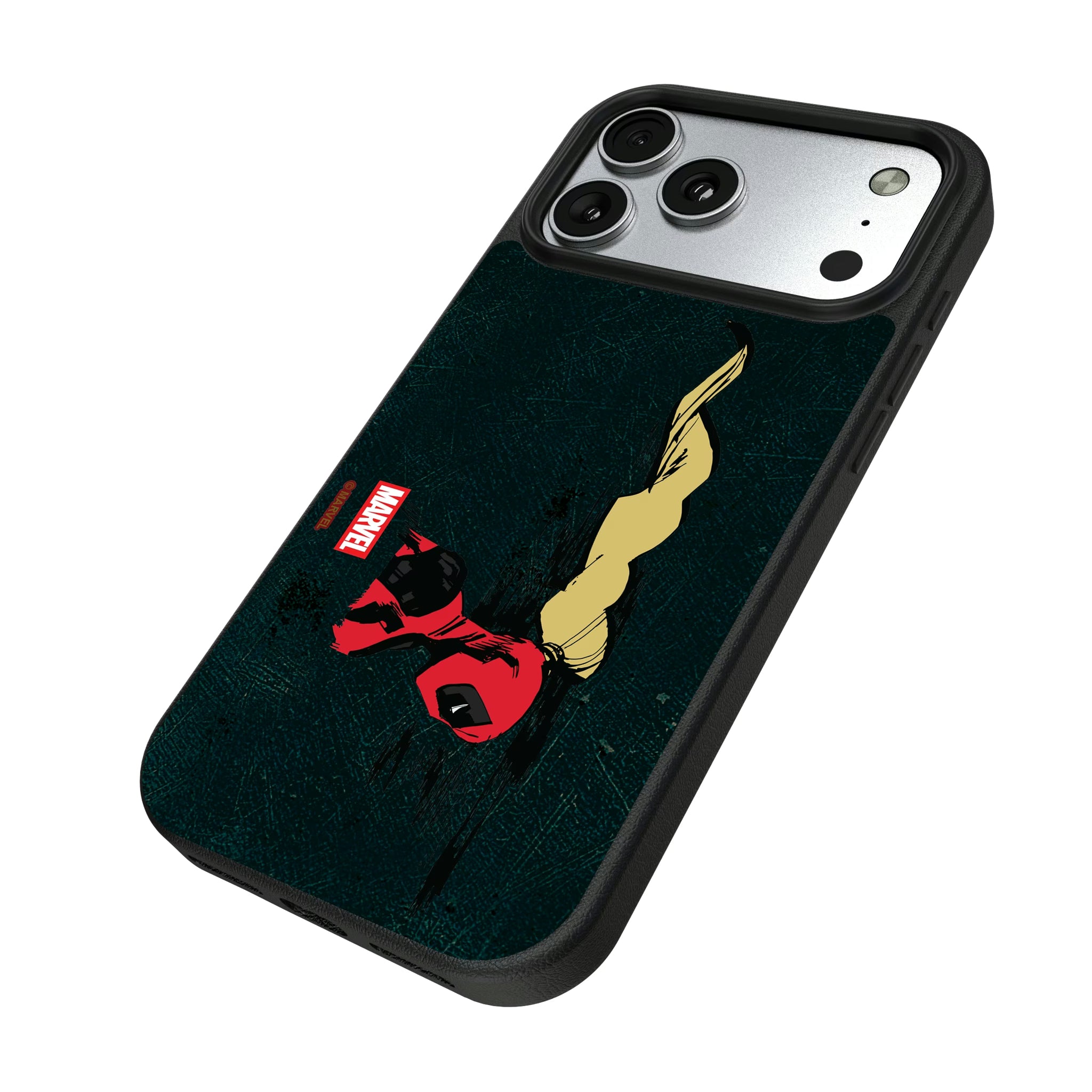 Marvel Ladypool Badge iPhone MagSafe Compatible Phone Case for Apple iPhone - Isometric View#Device_iPhone 17 Pro Max