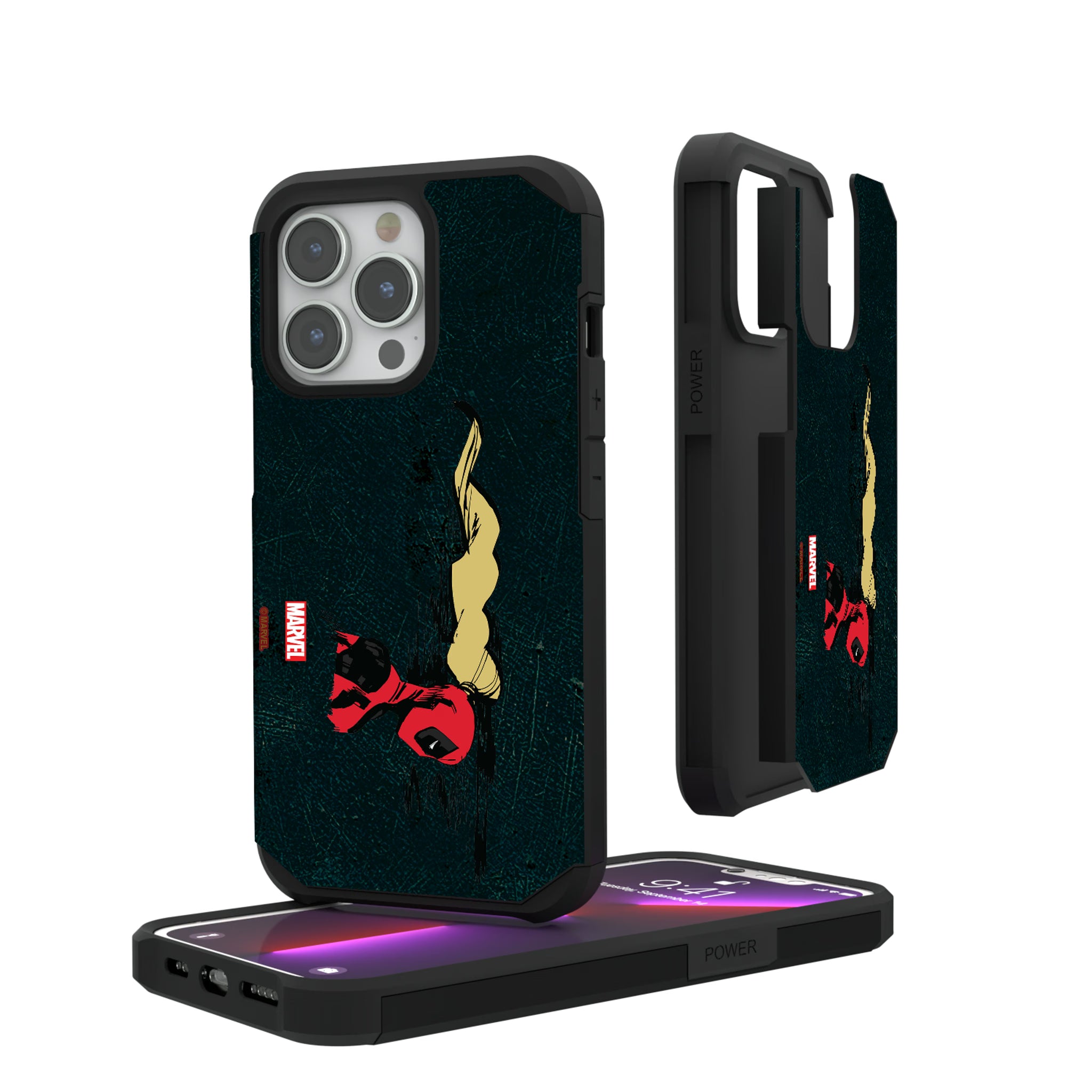 Marvel Ladypool Badge iPhone Rugged Phone Case for Apple iPhone#Device_iPhone 13 Pro