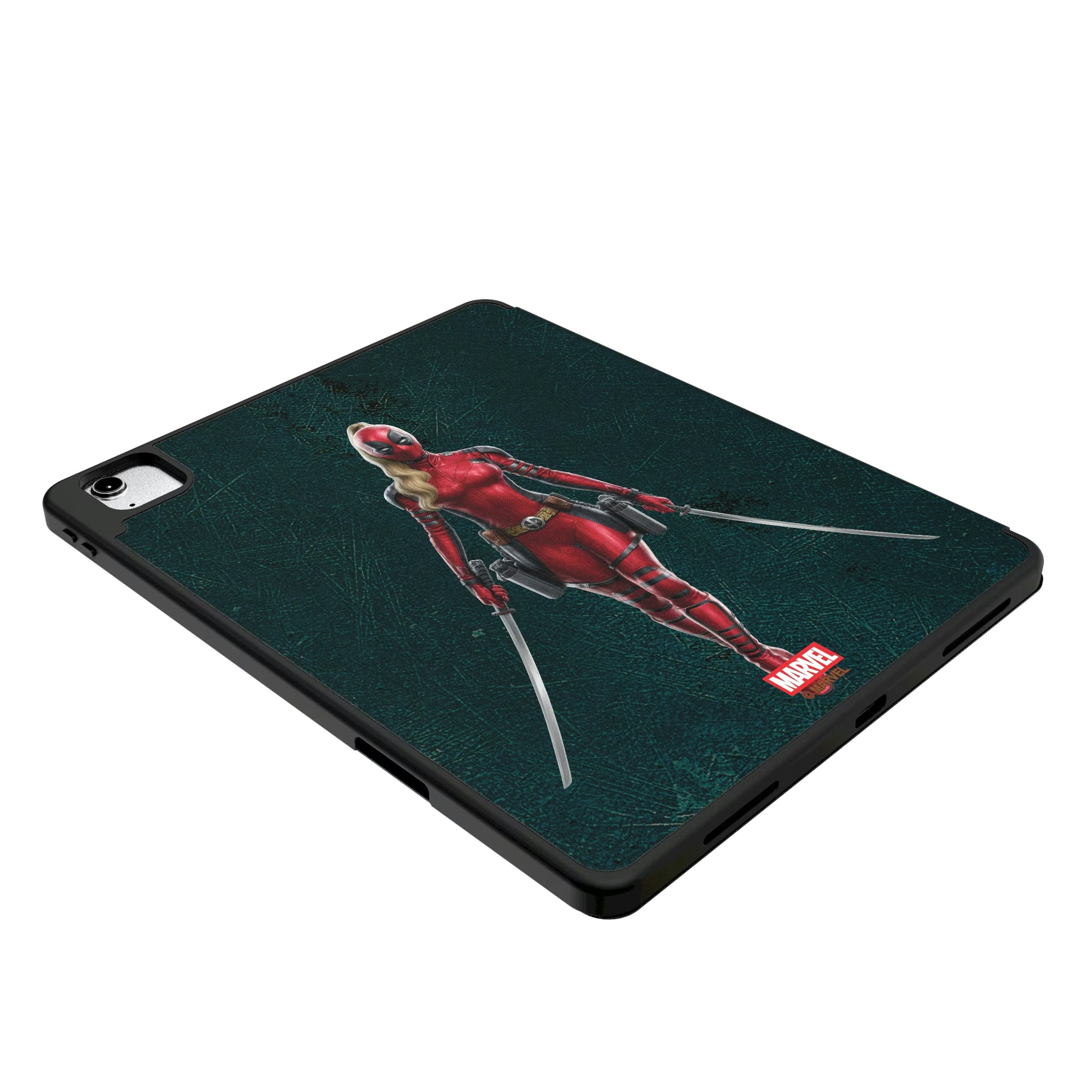Marvel Ladypool Badge iPad Tablet Case for Apple iPad - Isometric View