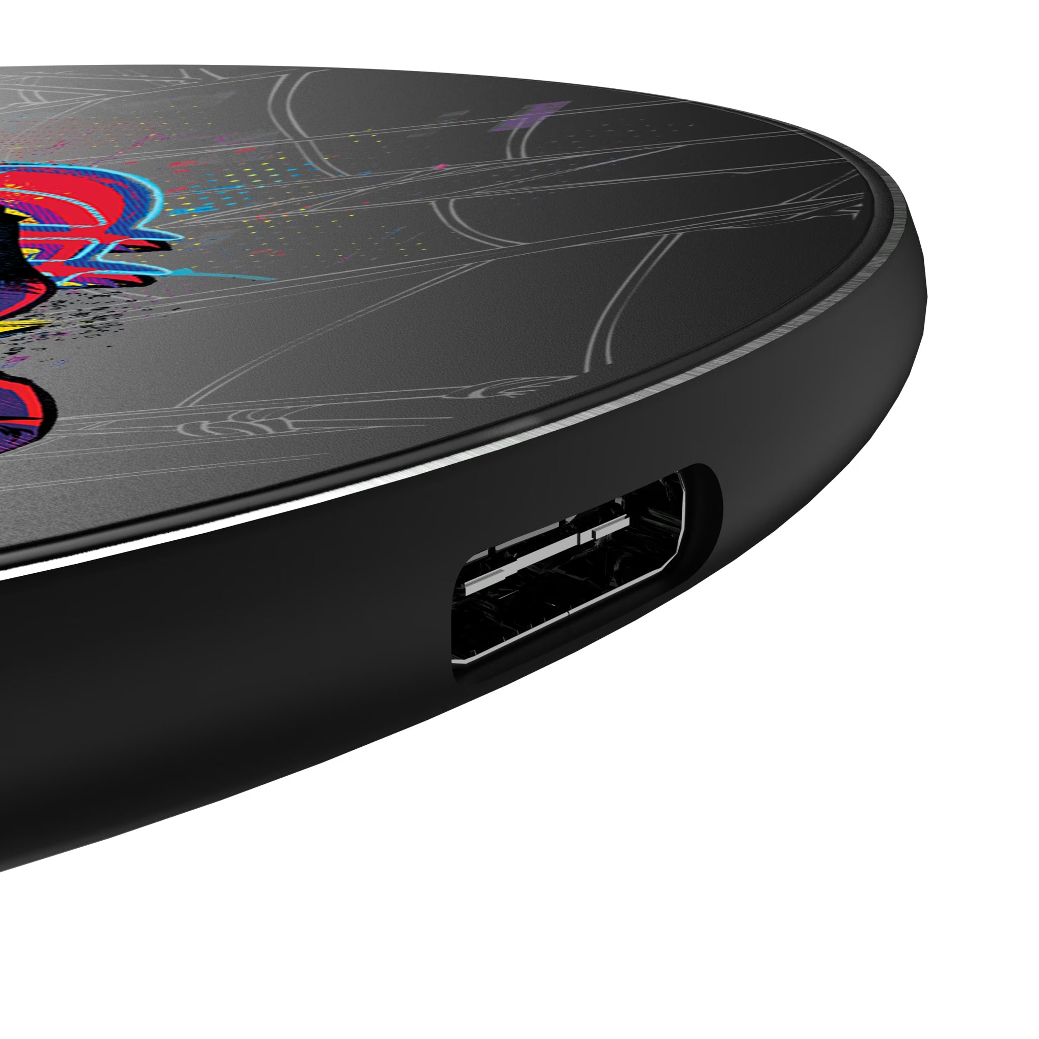 Marvel Miles Morales Badge 15-Watt Wireless Charger - Detail
