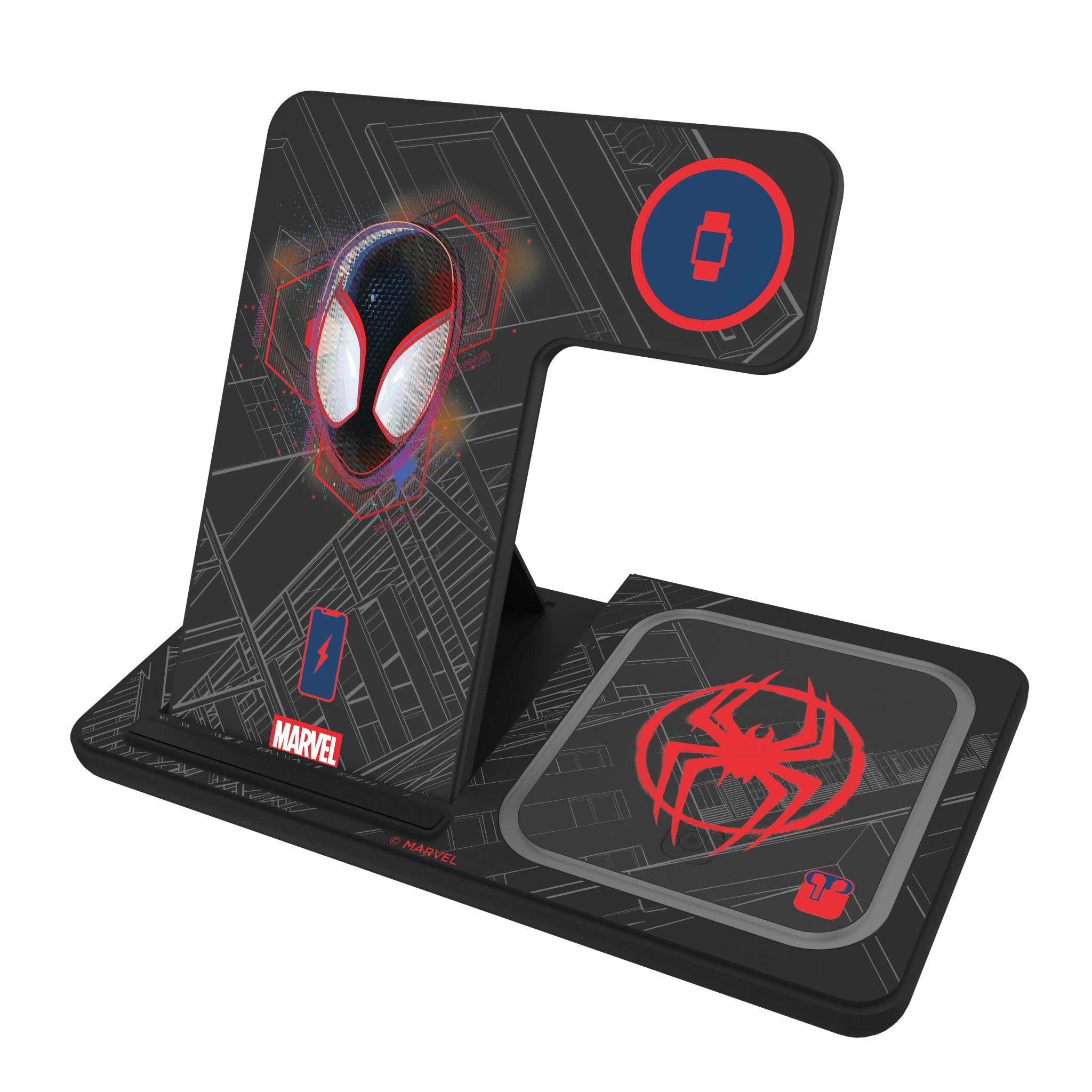 Marvel Miles Morales Badge 3 in 1 Charging Station