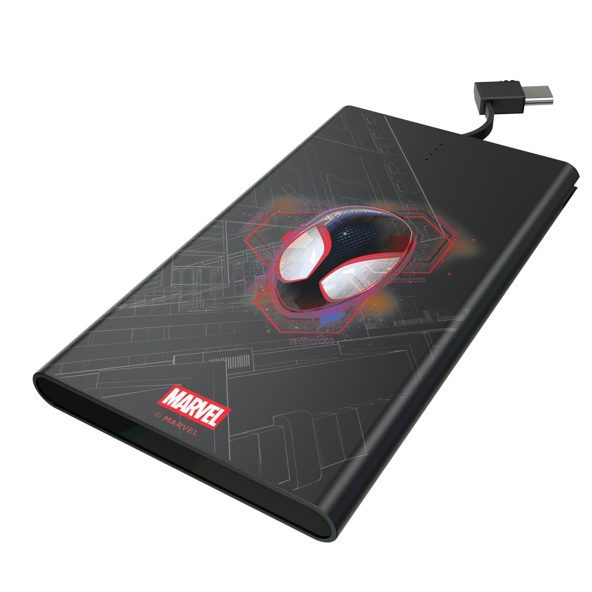 Marvel Miles Morales Badge 5000mAh Flat Powerbank