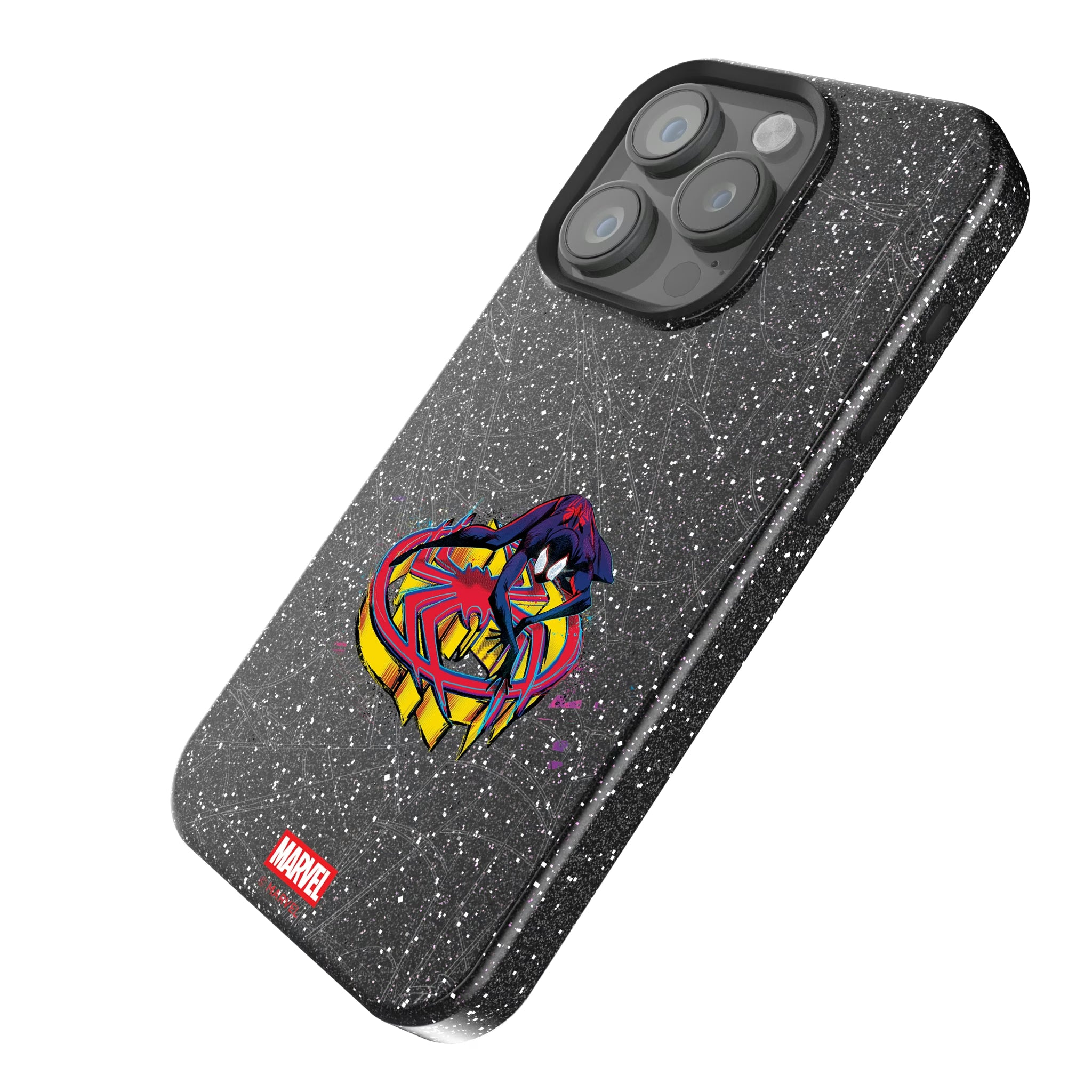 Marvel Miles Morales Badge iPhone Bling Phone Case for Apple iPhone - Isometric View