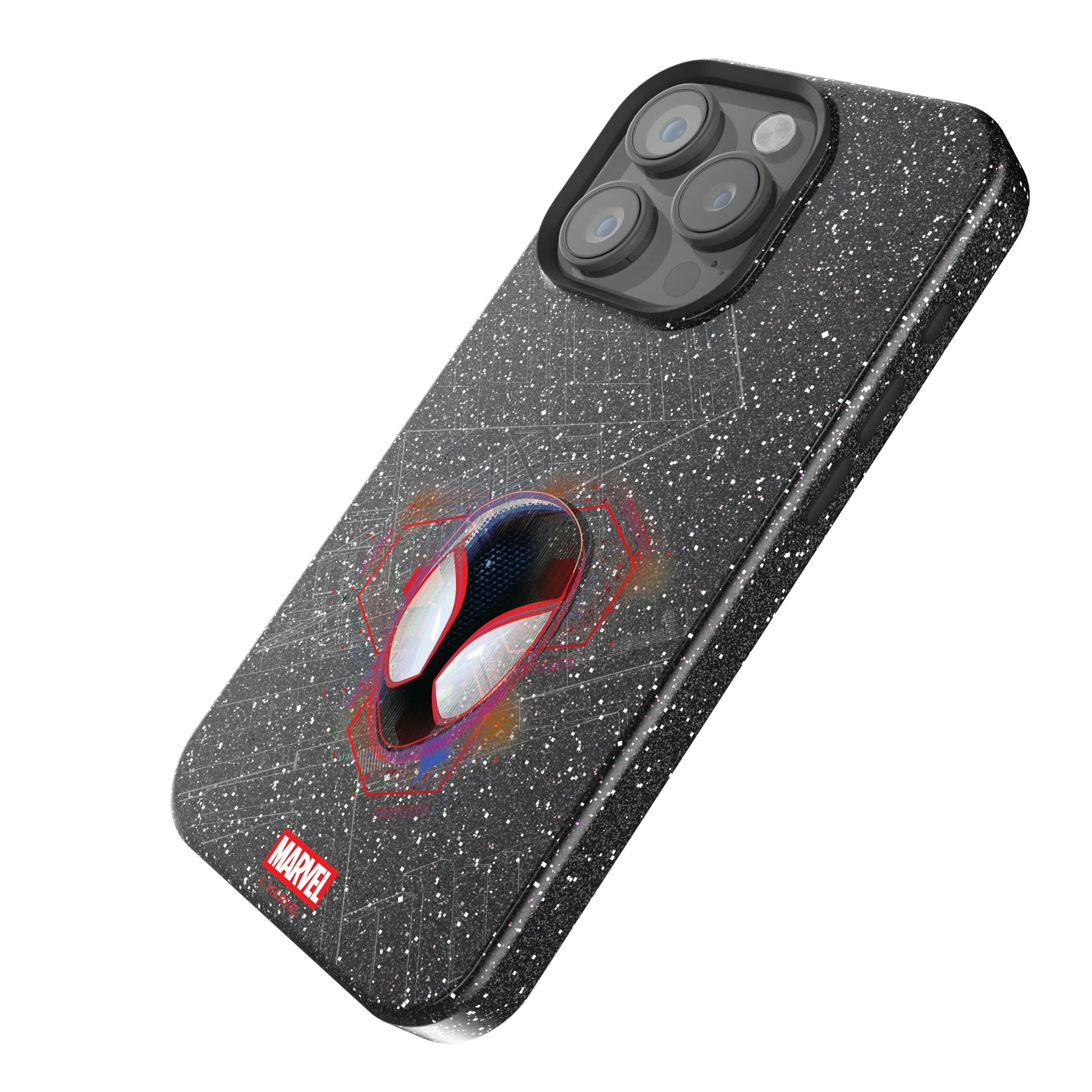 Marvel Miles Morales Badge iPhone Bling Phone Case for Apple iPhone - Isometric View