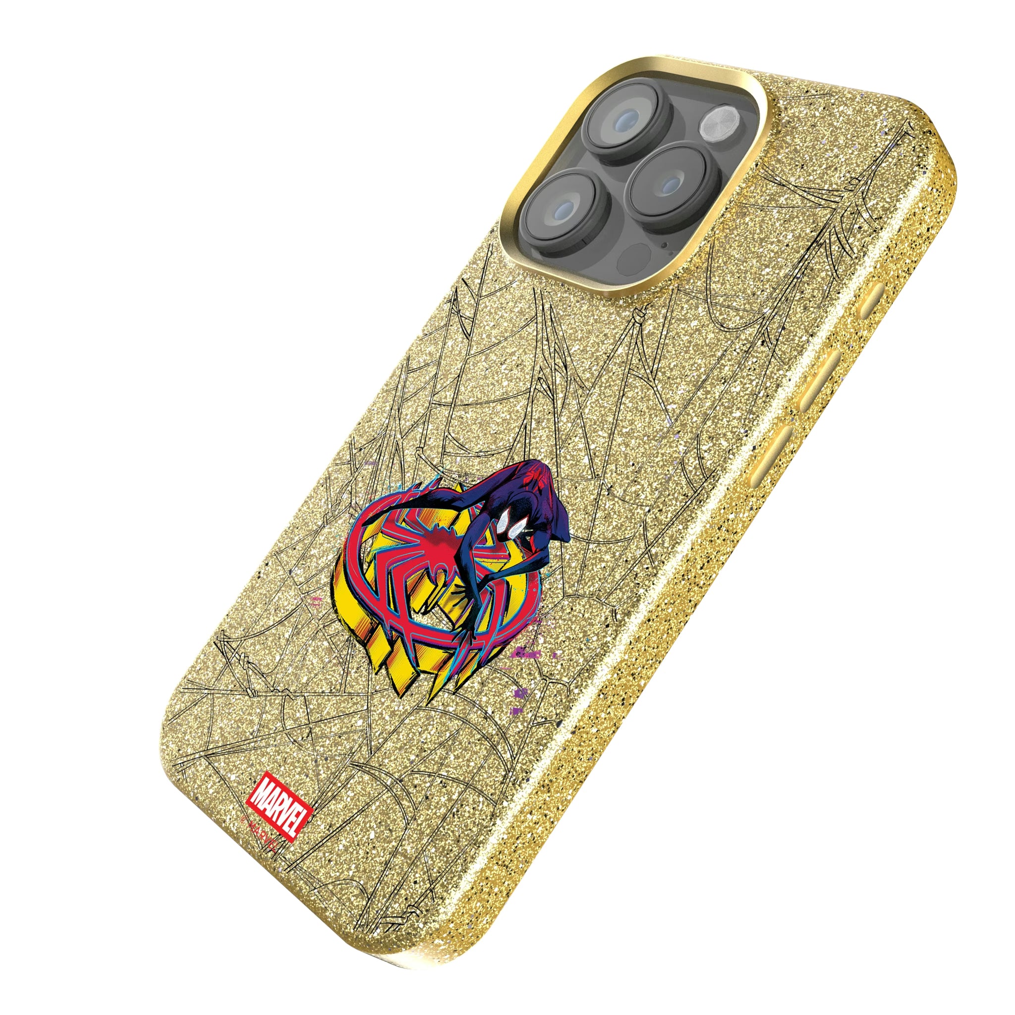 Marvel Miles Morales Badge iPhone Bling Phone Case for Apple iPhone - Isometric View