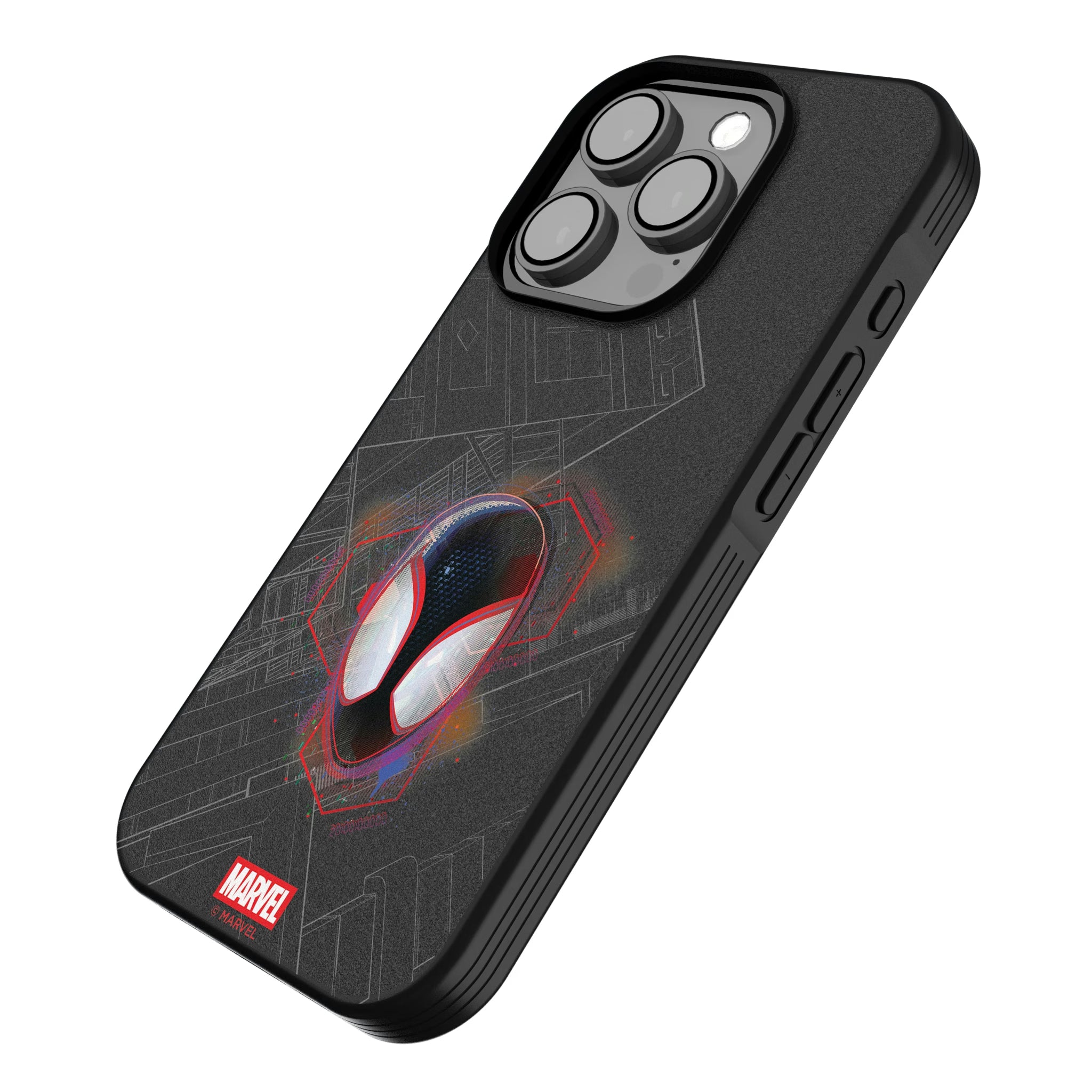 Marvel Miles Morales Badge iPhone Bump Phone Case for Apple iPhone - Isometric View
