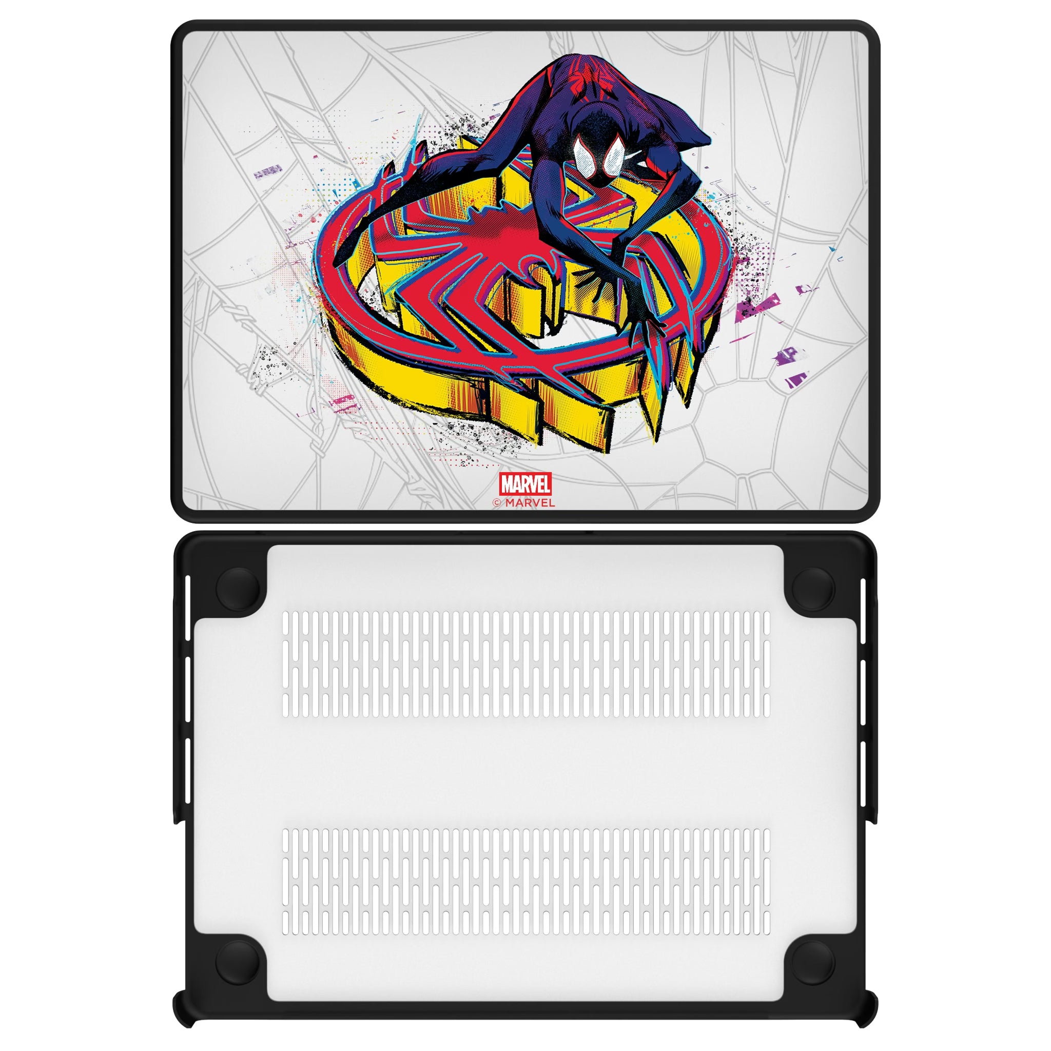 Marvel Miles Morales Badge MacBook Laptop Case for Apple MacBook#Device_MacBook Pro (14-inch, 2021) / MacBook Pro (14-inch, 2023) / MacBook Pro (14-inch, 2024)