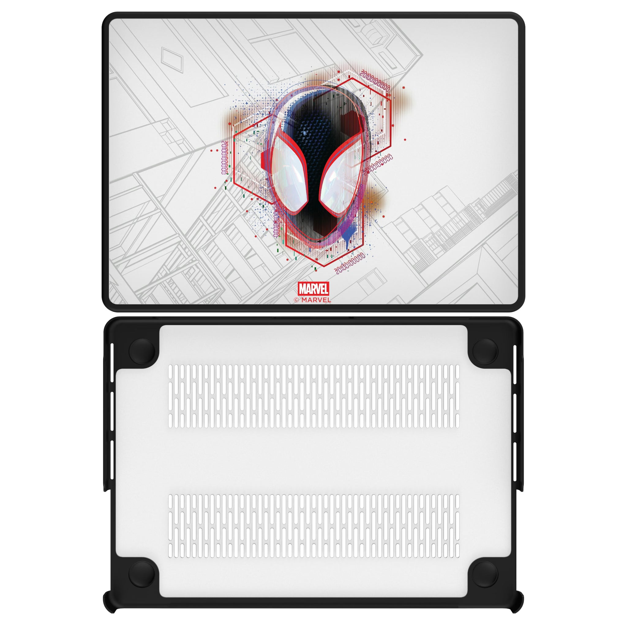 Marvel Miles Morales Badge MacBook Laptop Case for Apple MacBook#Device_MacBook Pro (14-inch, 2021) / MacBook Pro (14-inch, 2023) / MacBook Pro (14-inch, 2024)